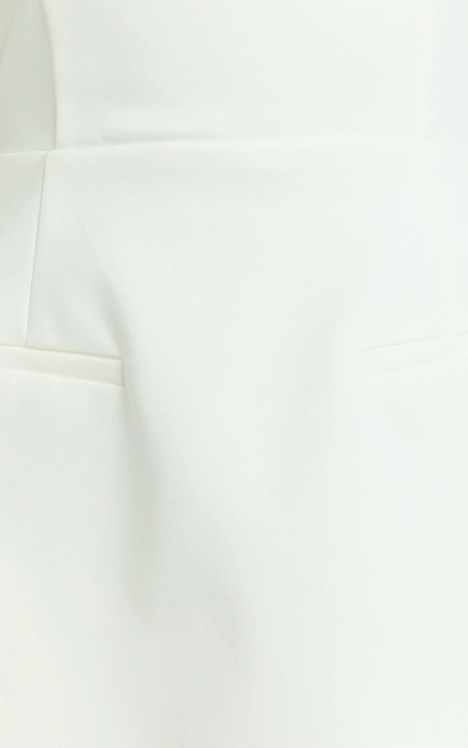 Benson Playsuit - Strapless Fit and Flare Playsuit in White