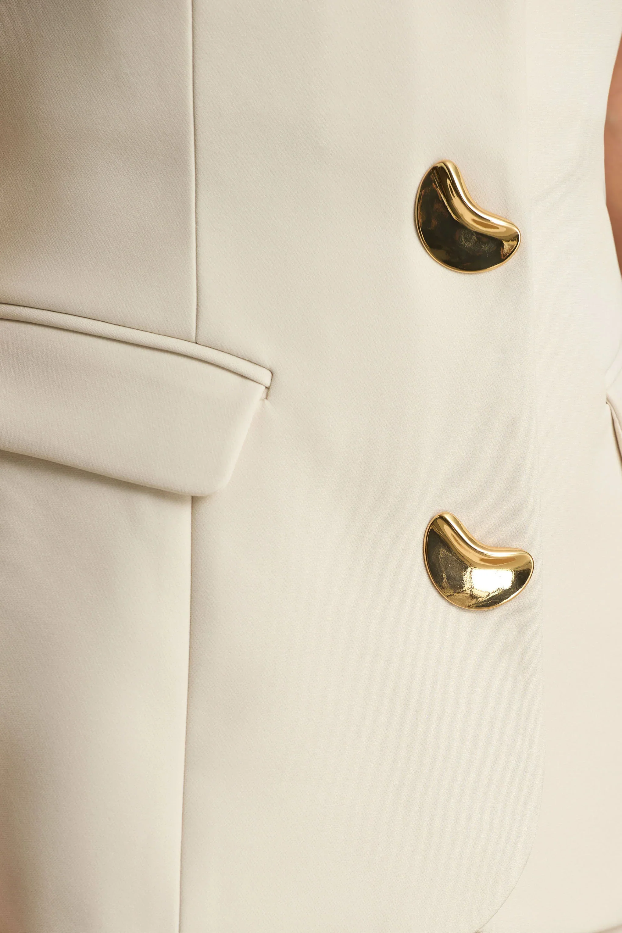 Zoey | Nude Bandeau-Neck Jumpsuit
