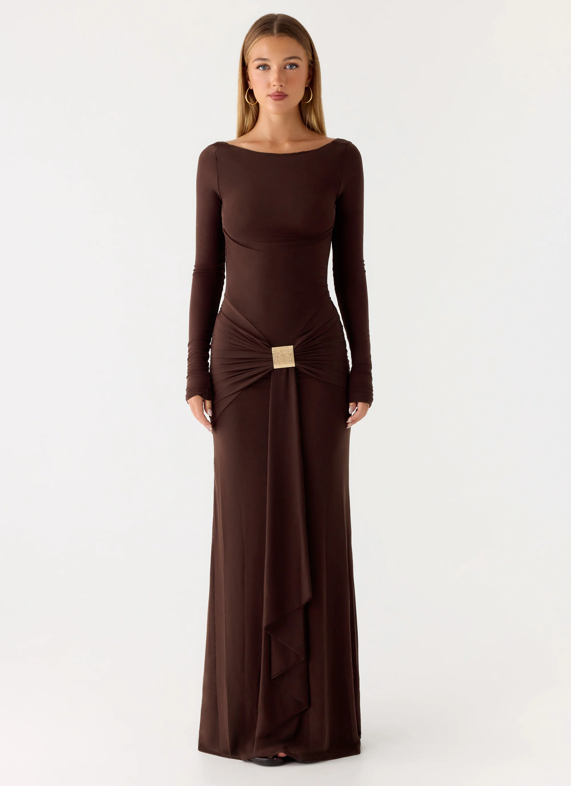 Dray Maxi Dress - Chocolate