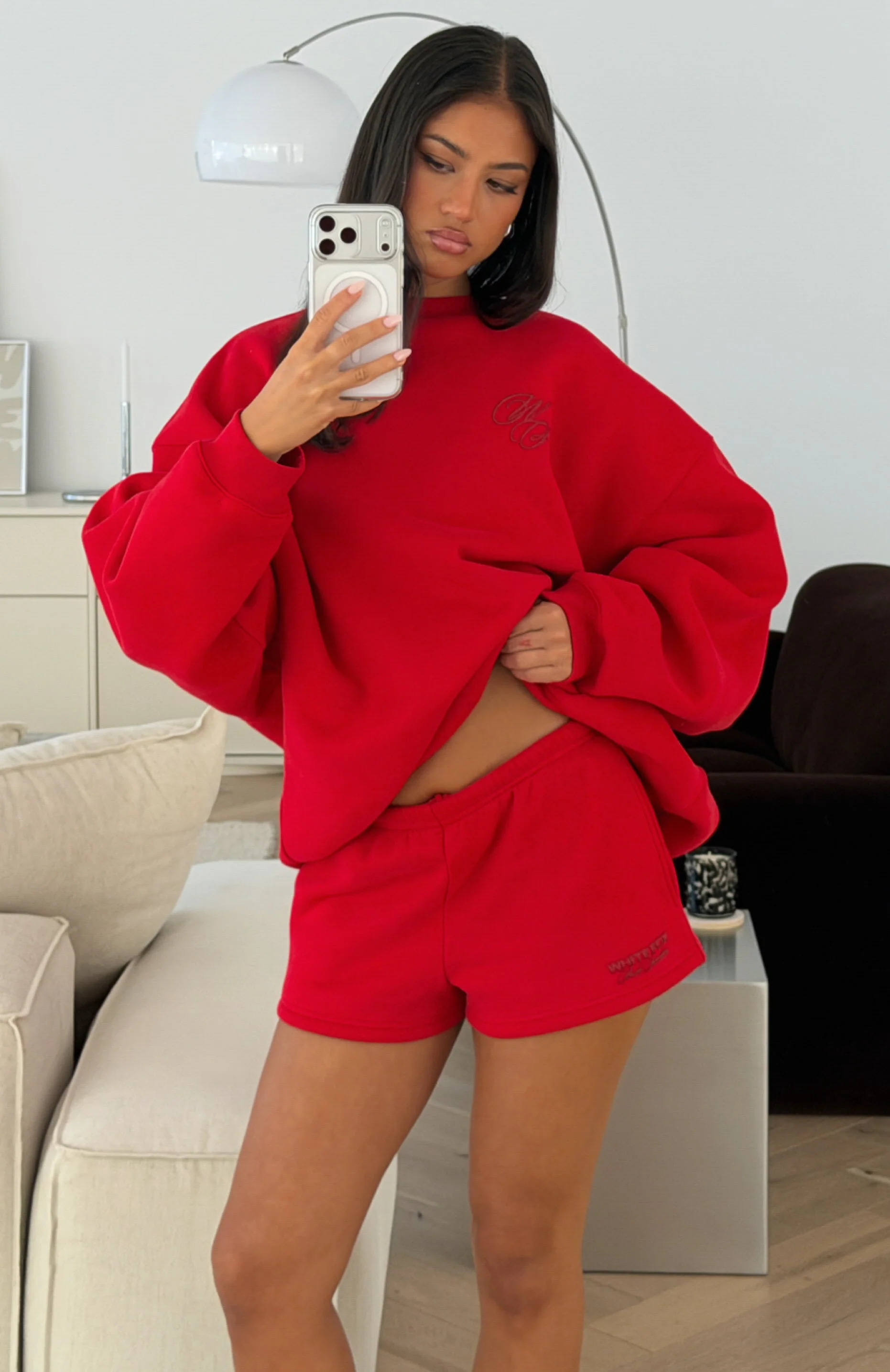 Studio 17 Raven Lounge Shorts Red