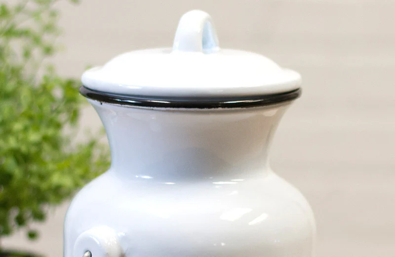 Enamel Milk Jug With Lid