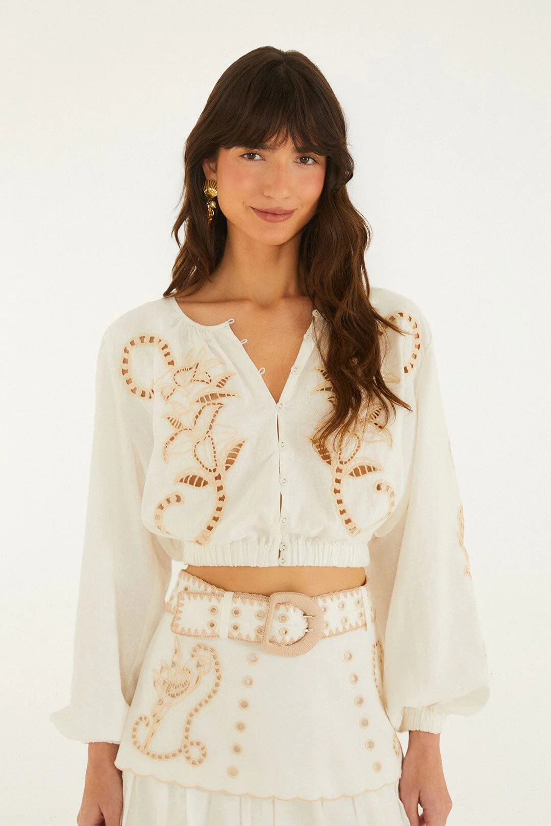 Off-White Richelieu Long Sleeve Blouse