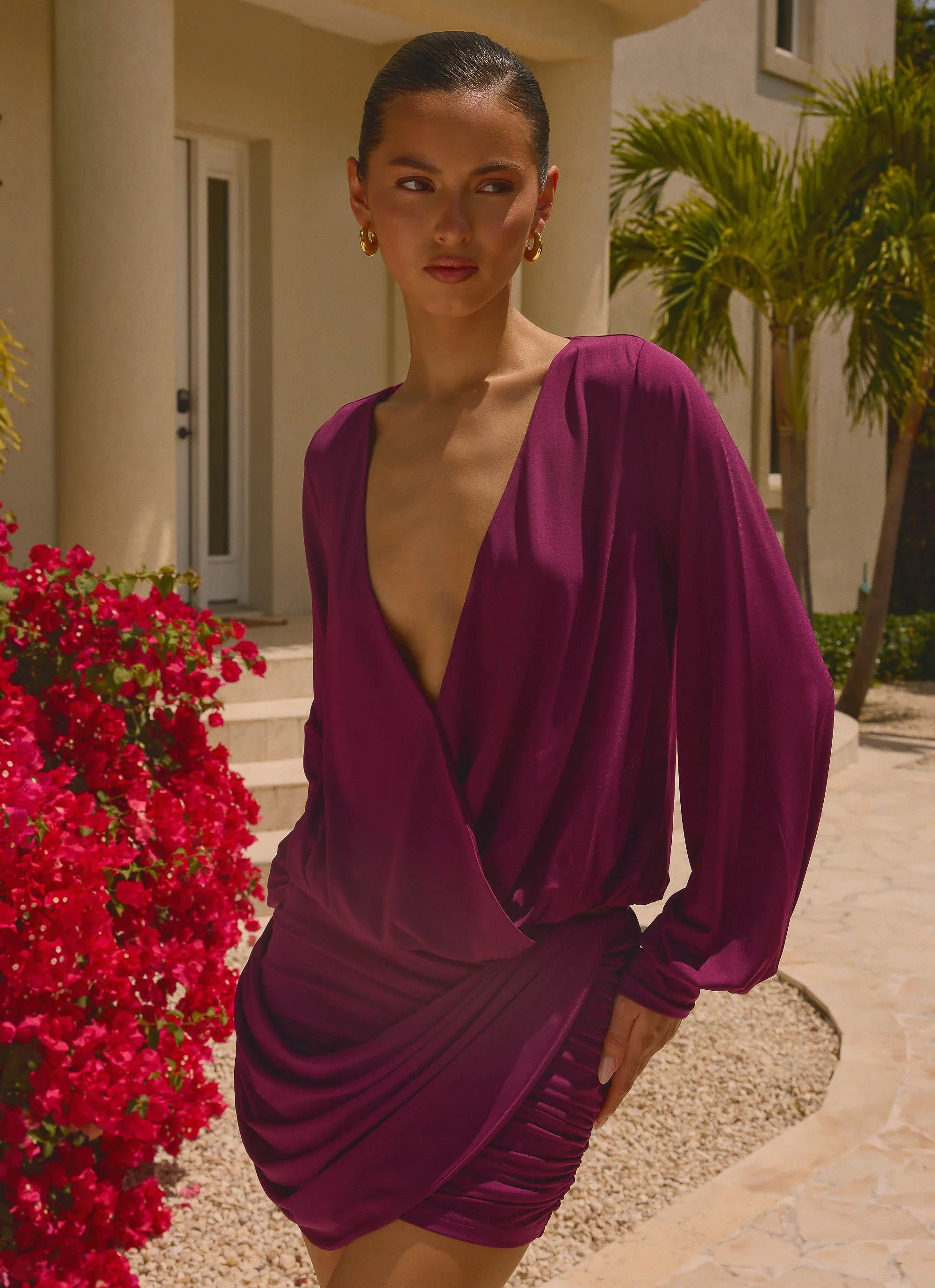 Ettah Long Sleeve Top - Plum