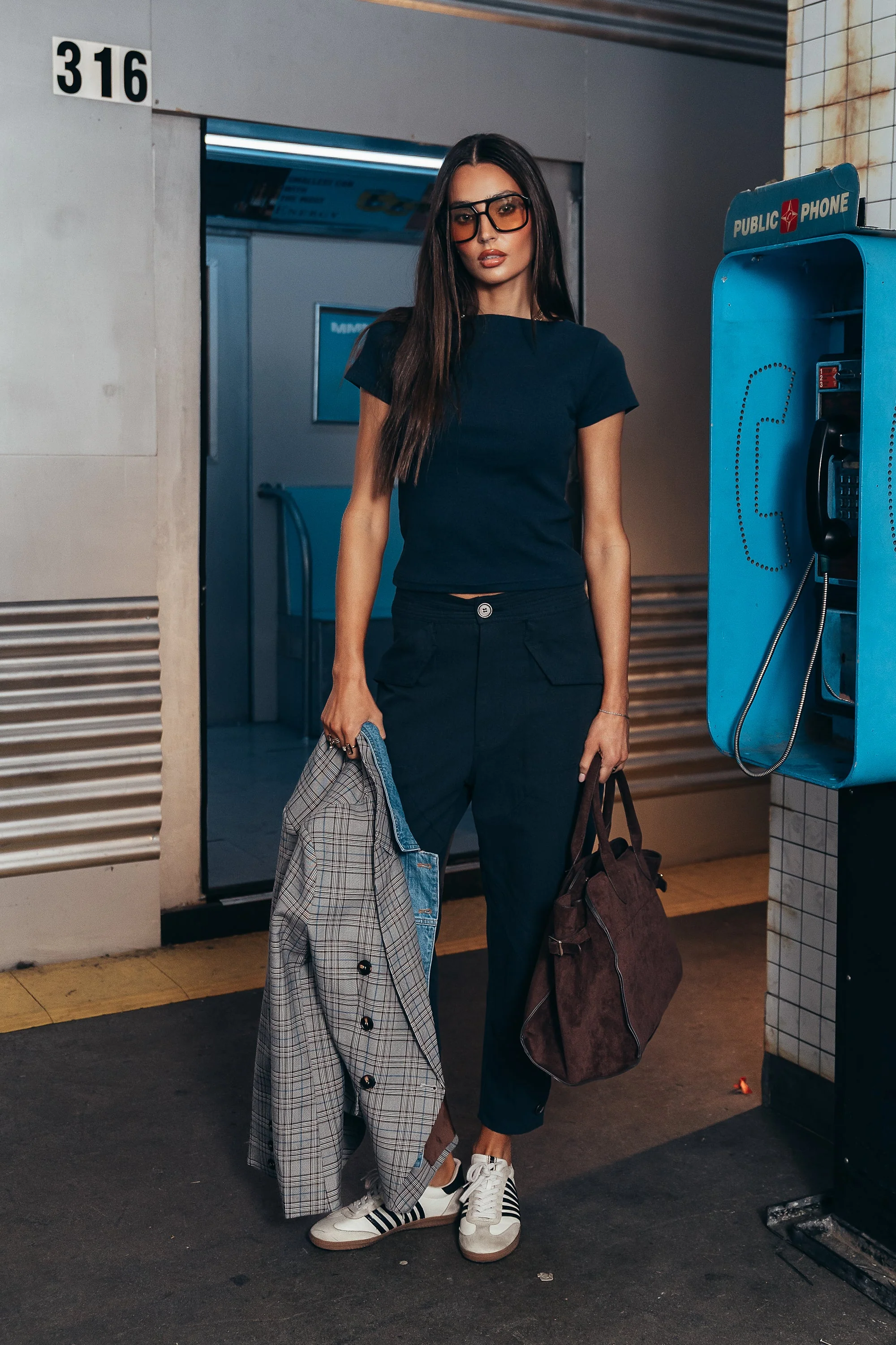 Martha Boatneck Top in Navy