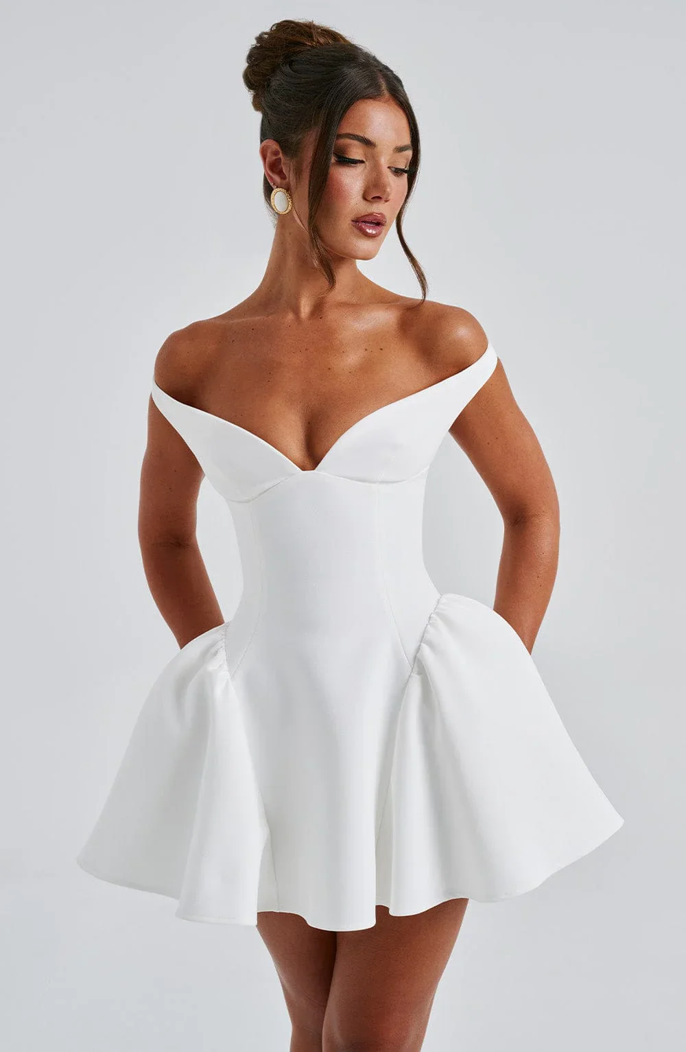 Marla Mini Dress - Ivory - luluinthesky