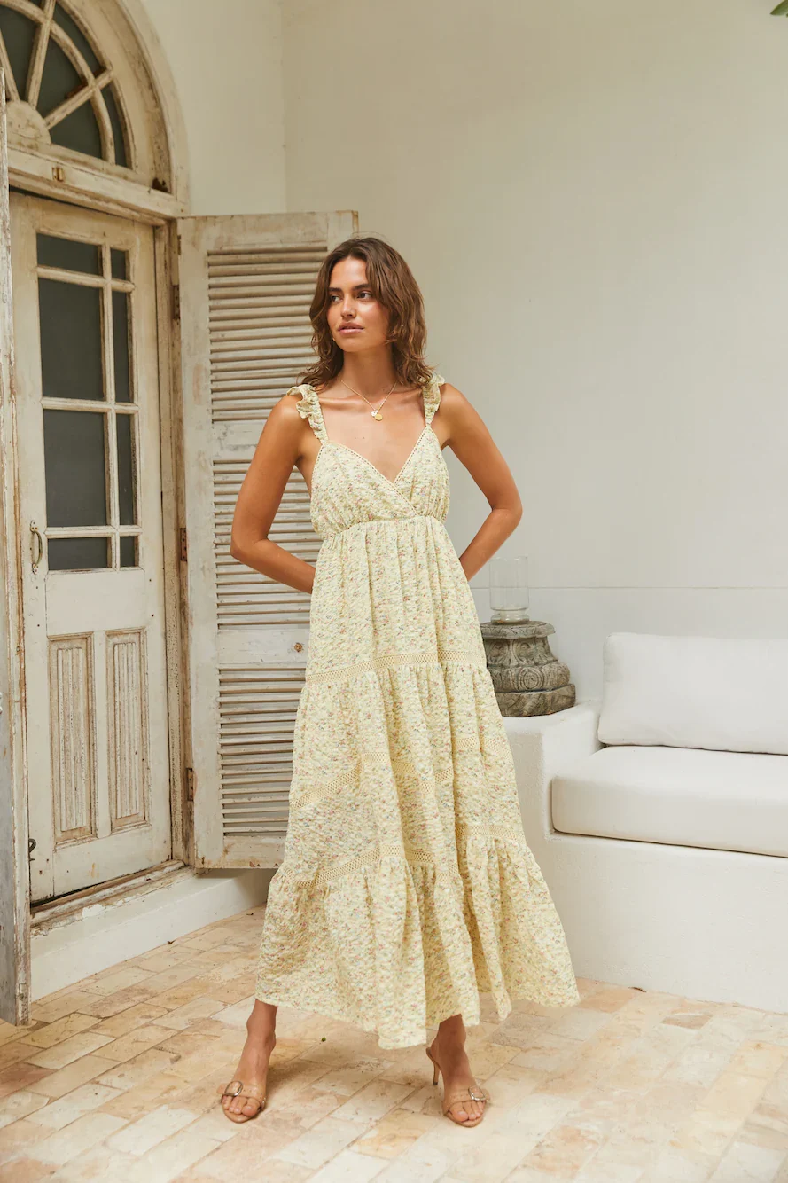 Willow Bloom Maxi Dress Yellow