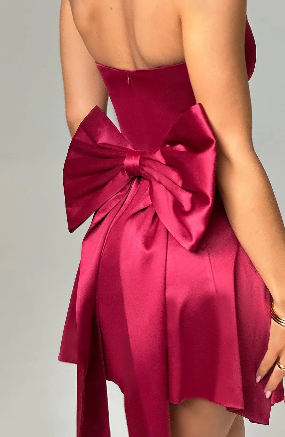 Freja Mini Dress - Burgundy