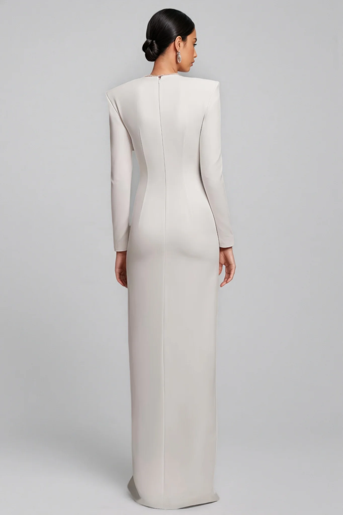 Lalia White Waisted Maxi Dress