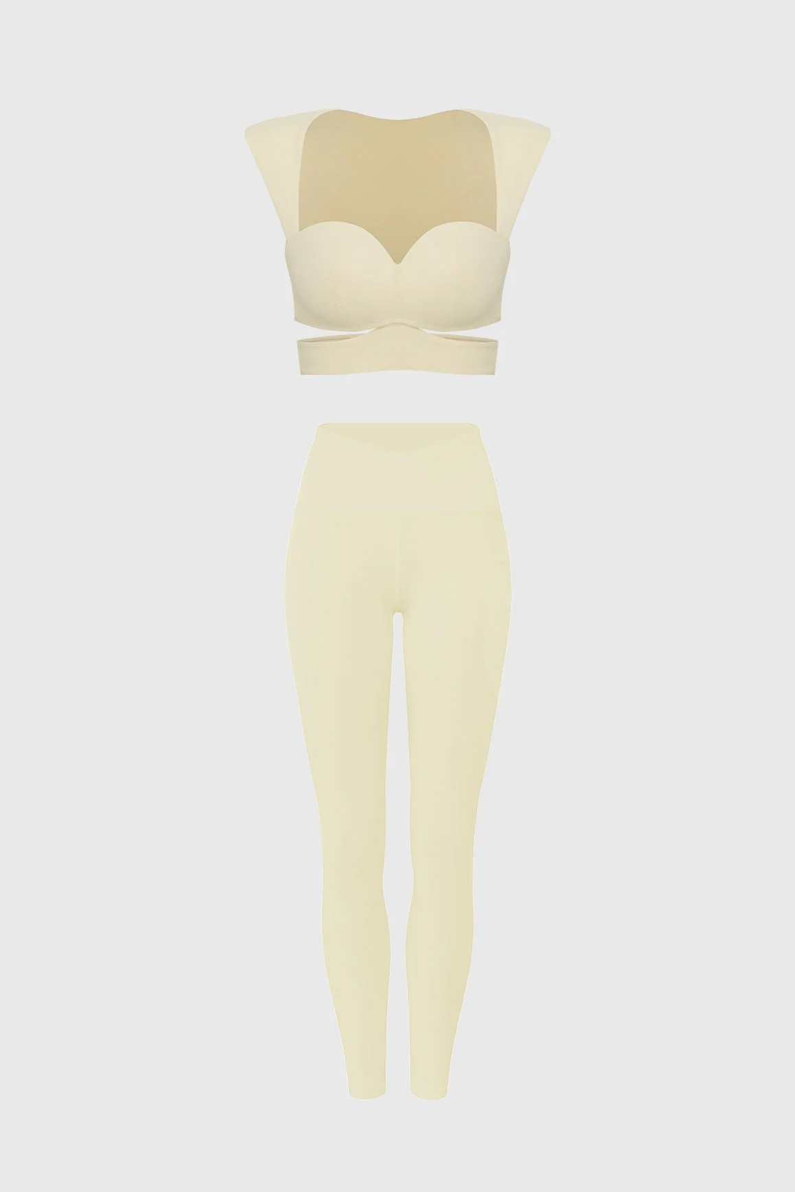 Elegant Corset Sports Bra & V-Waist Utility Legging