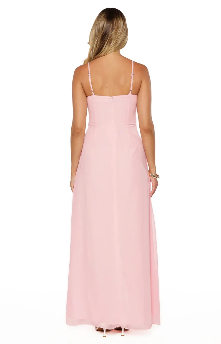 Flossie Pink Sleeveless Maxi Dress