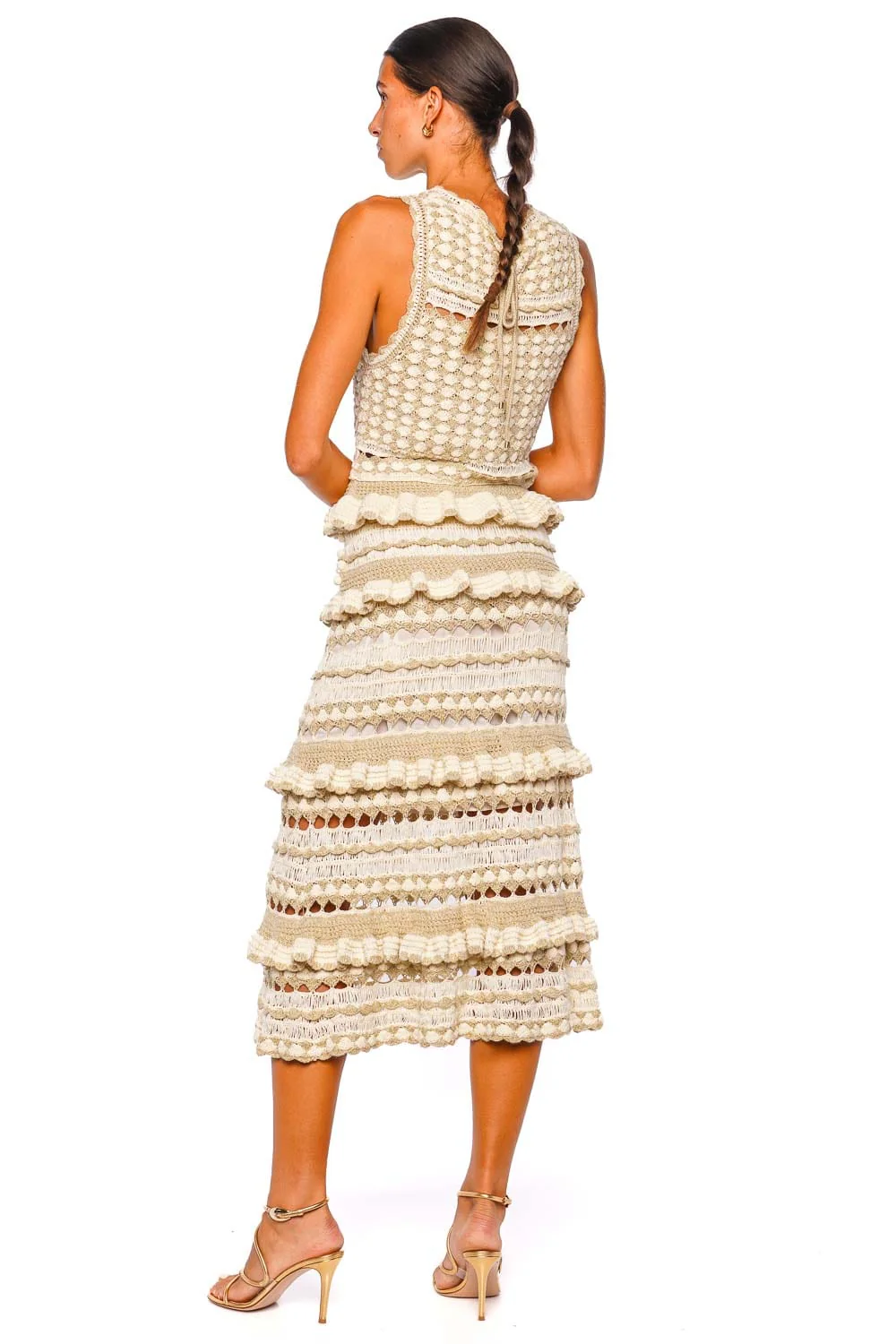 ZIMMERMANN Wanderlust Metallic Crochet Frill Tank