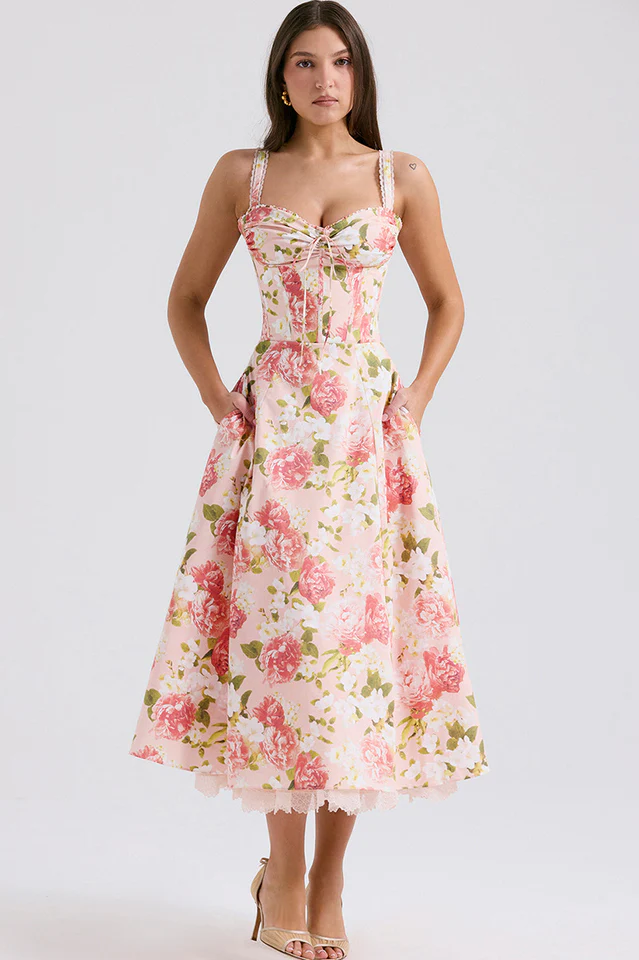 Rosalee Print Cotton Sundress