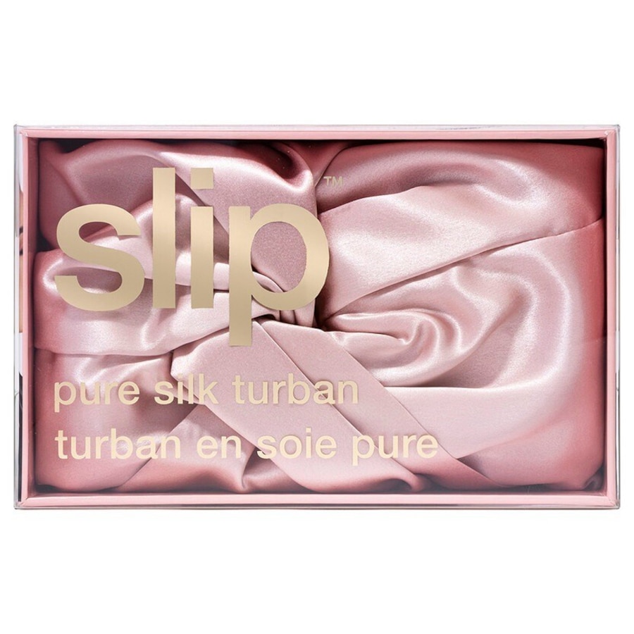 slip Hair Care Jedwabny turban do włosów różowy