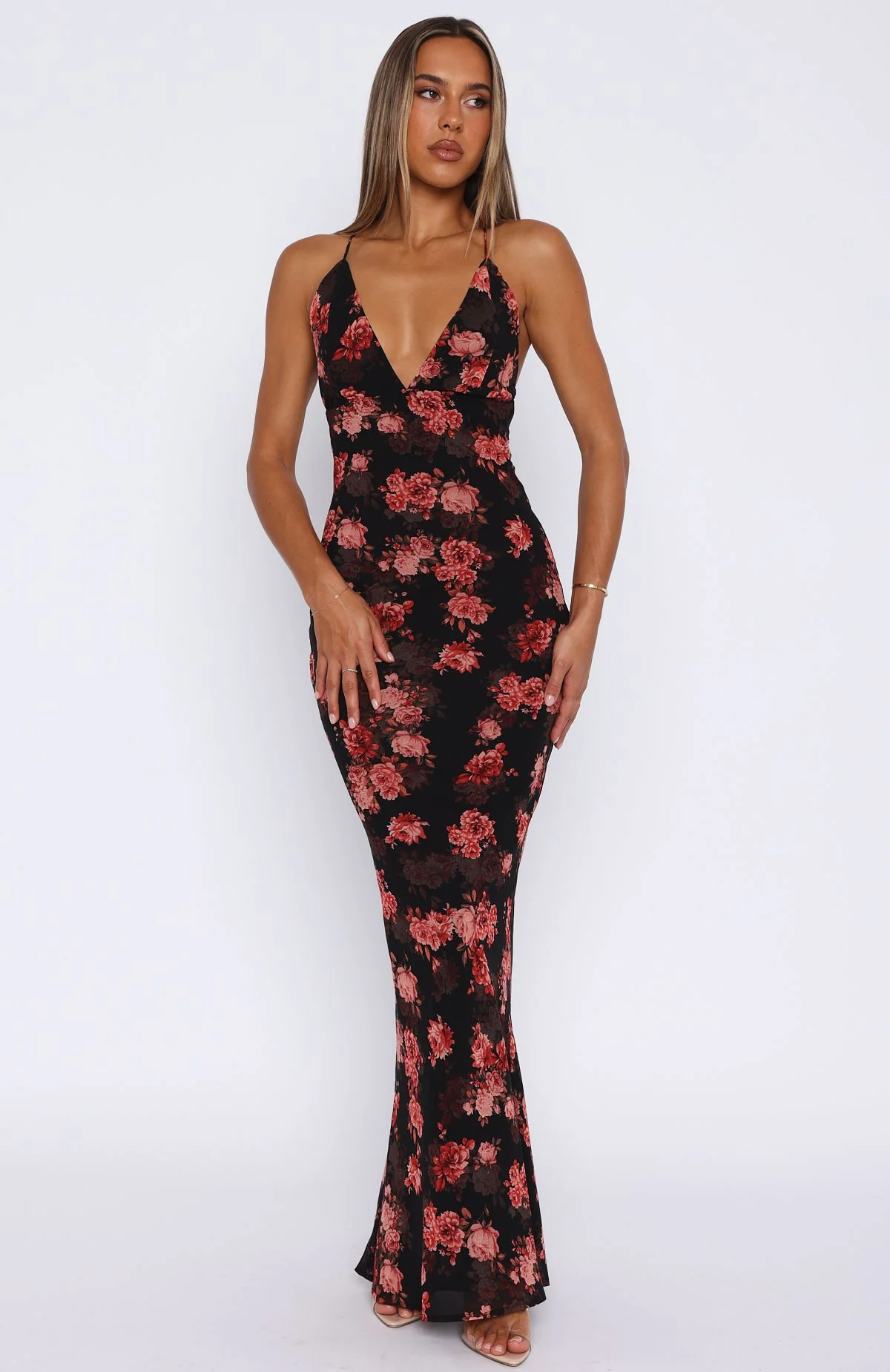 Put You First Maxi Dress Terracotta Floral