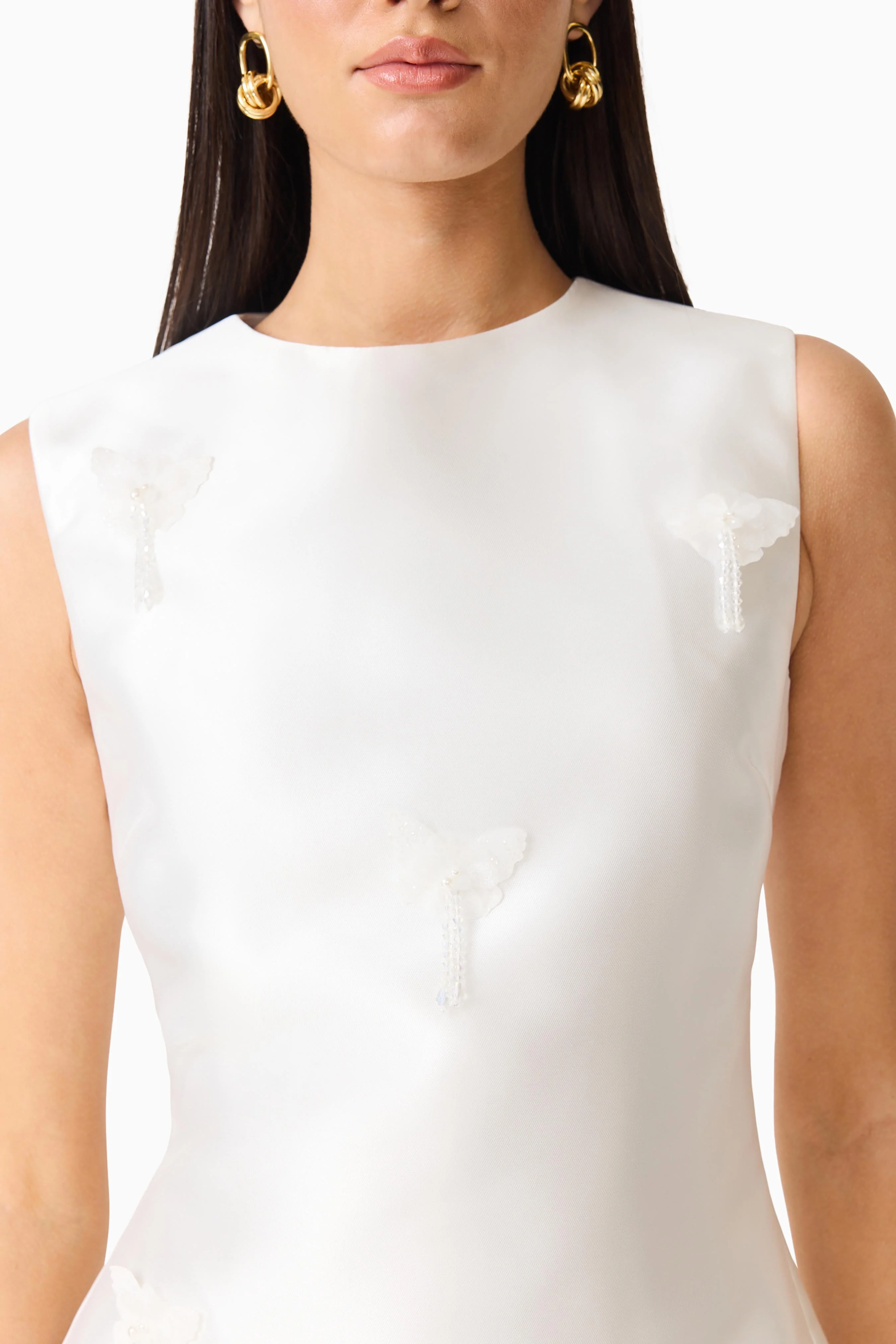 Tula Shift Mini Dress in White