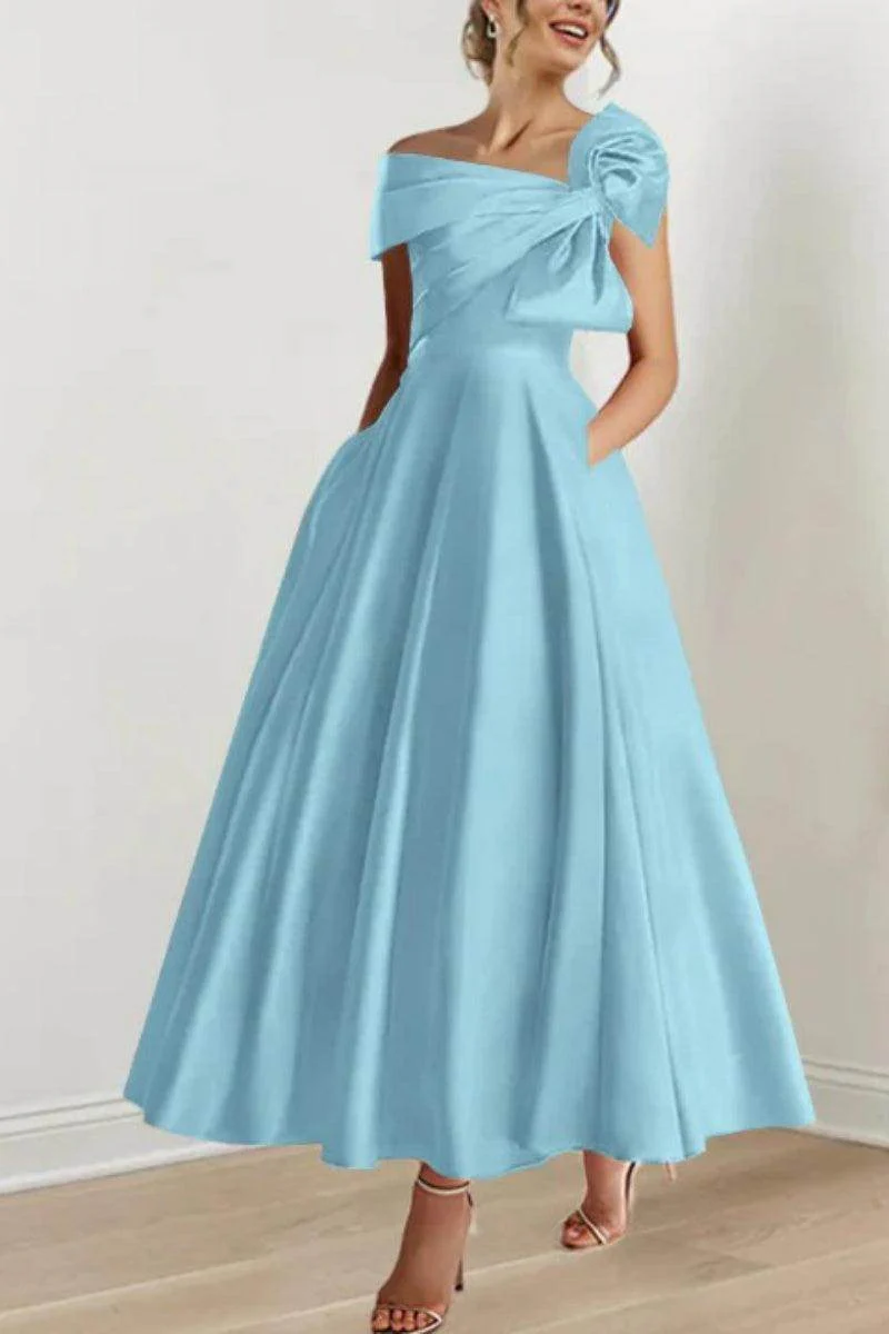A Line Off The Shoulder Mother Dresses with Bows CM0333