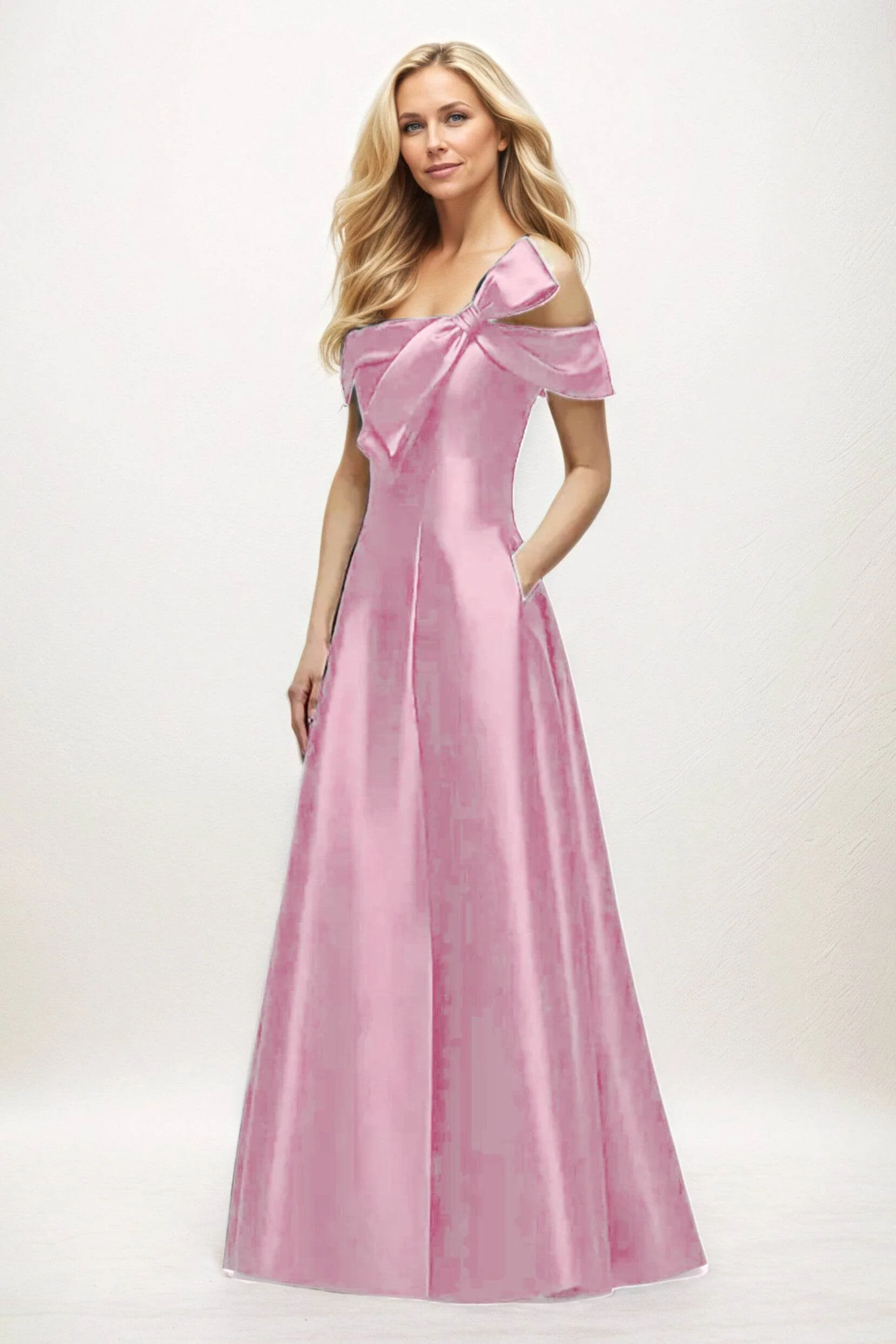 A-Line Maxi Satin Mother of the Bride Dresses CM0397