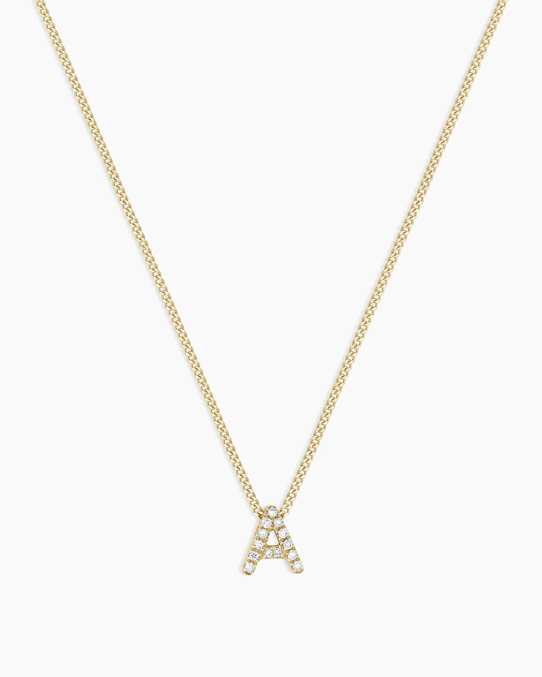 14K Diamond Alphabet Necklace