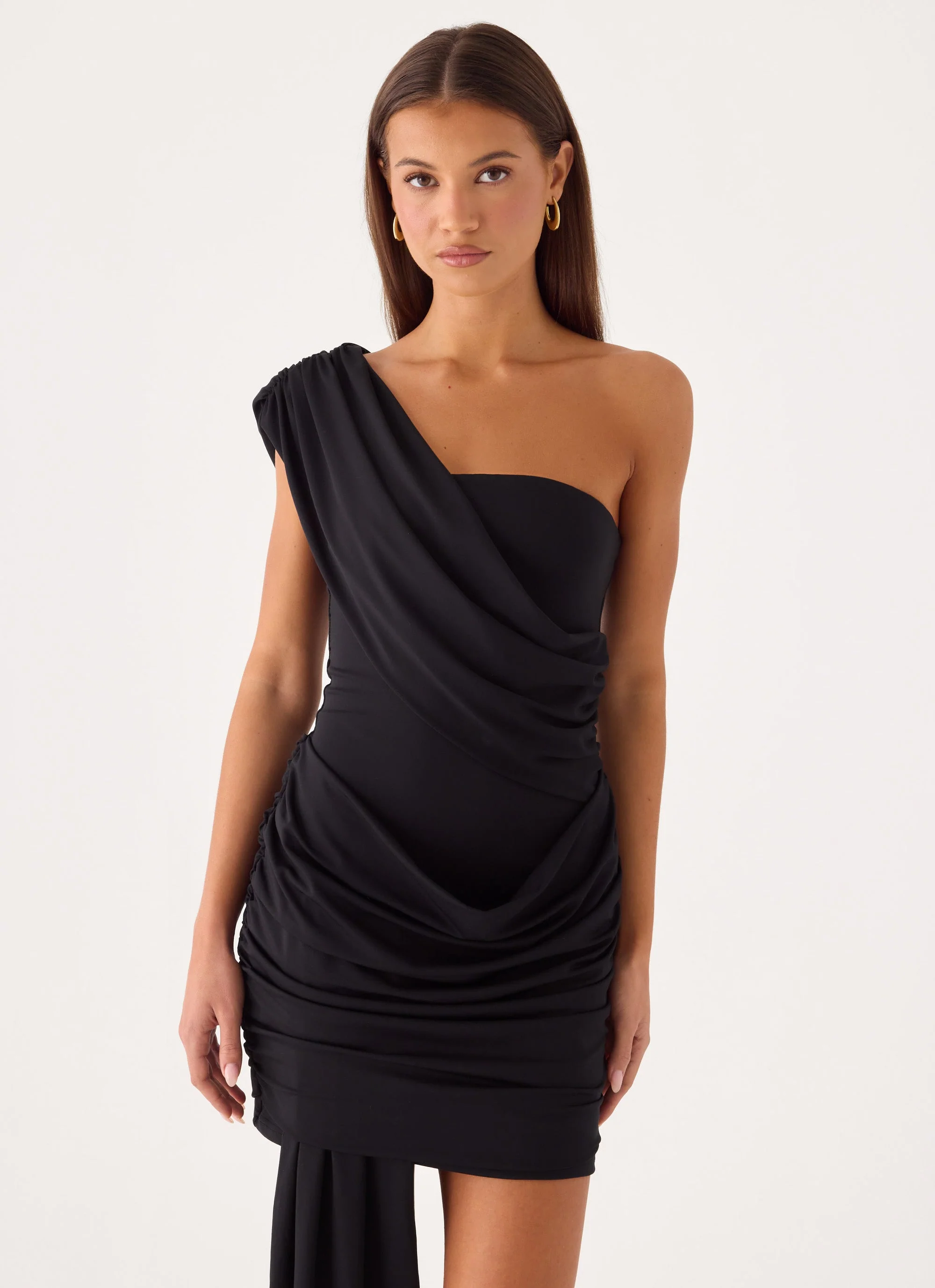 Alizee Mini Dress - Black - luluinthesky