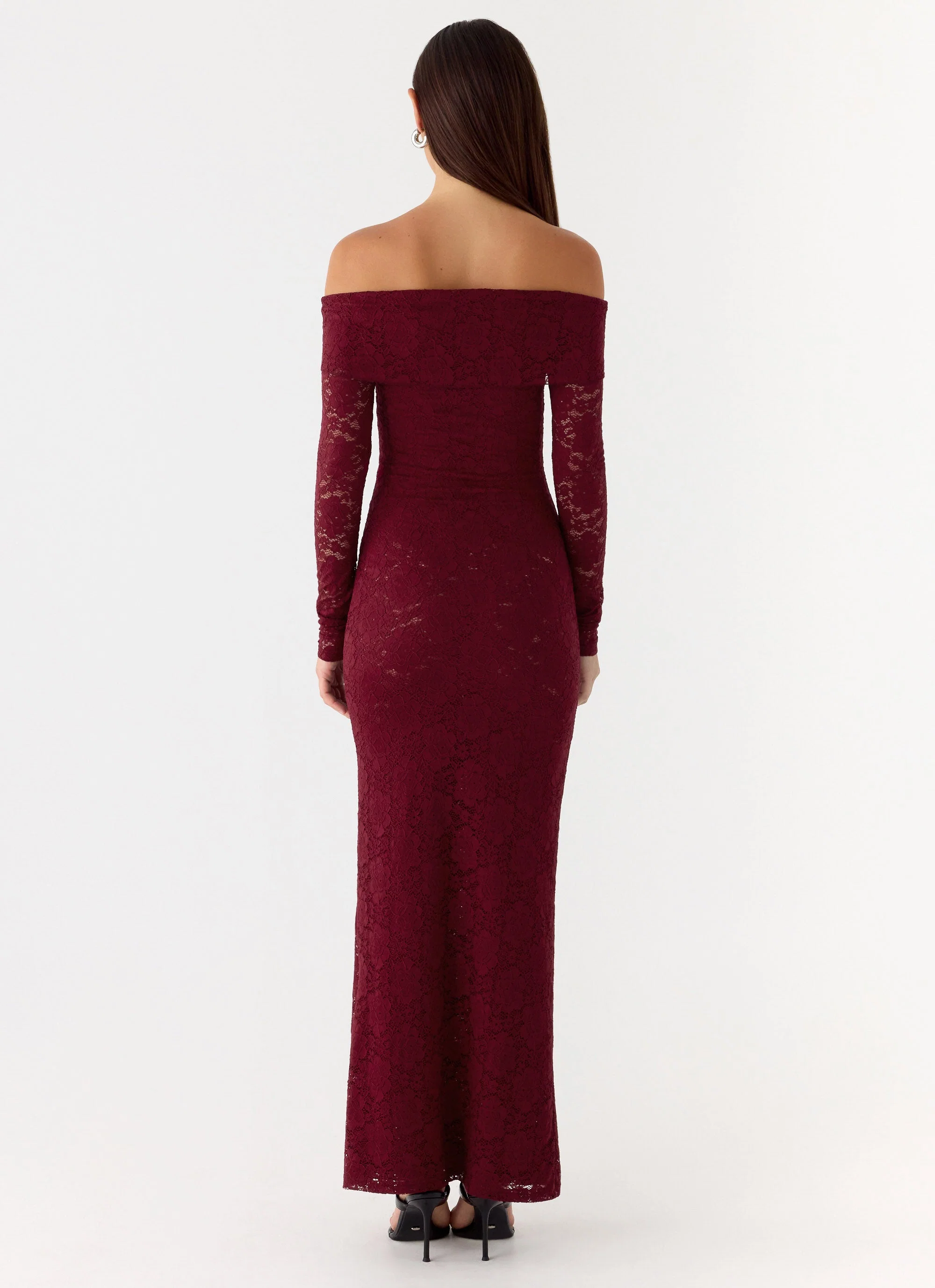 Yours Always Lace Maxi Dress - Merlot
