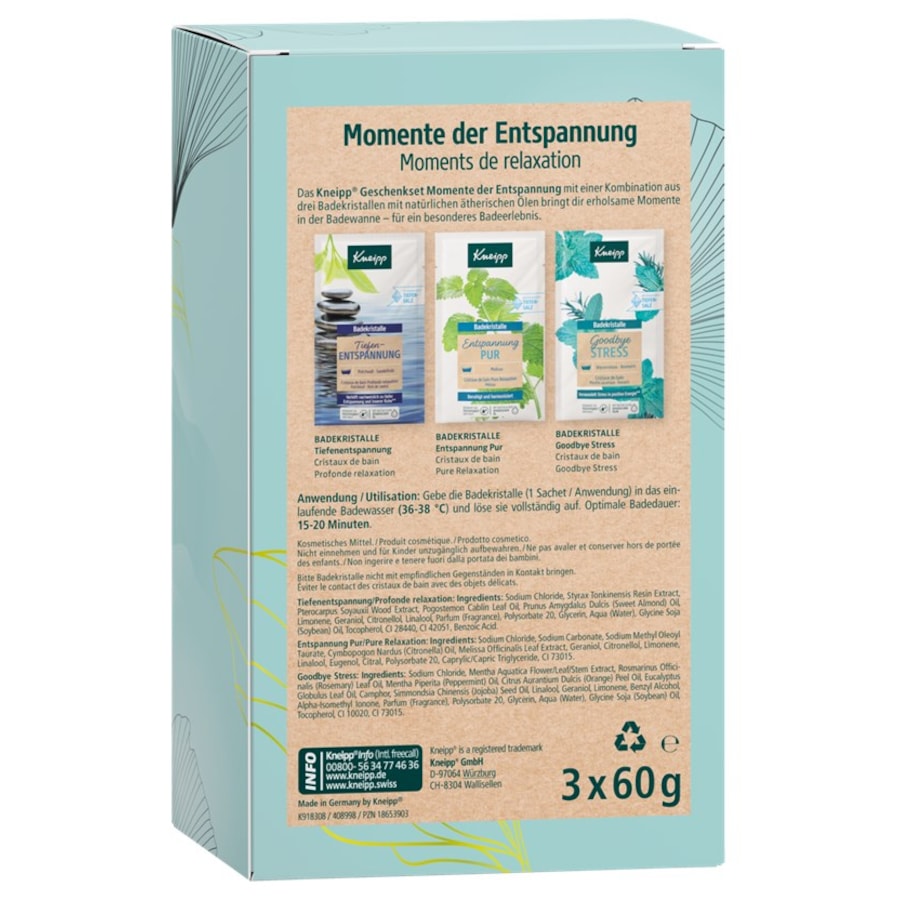 Kneipp Bath crystals Zestaw upominkowy Chwile relaksu Edycja limitowana