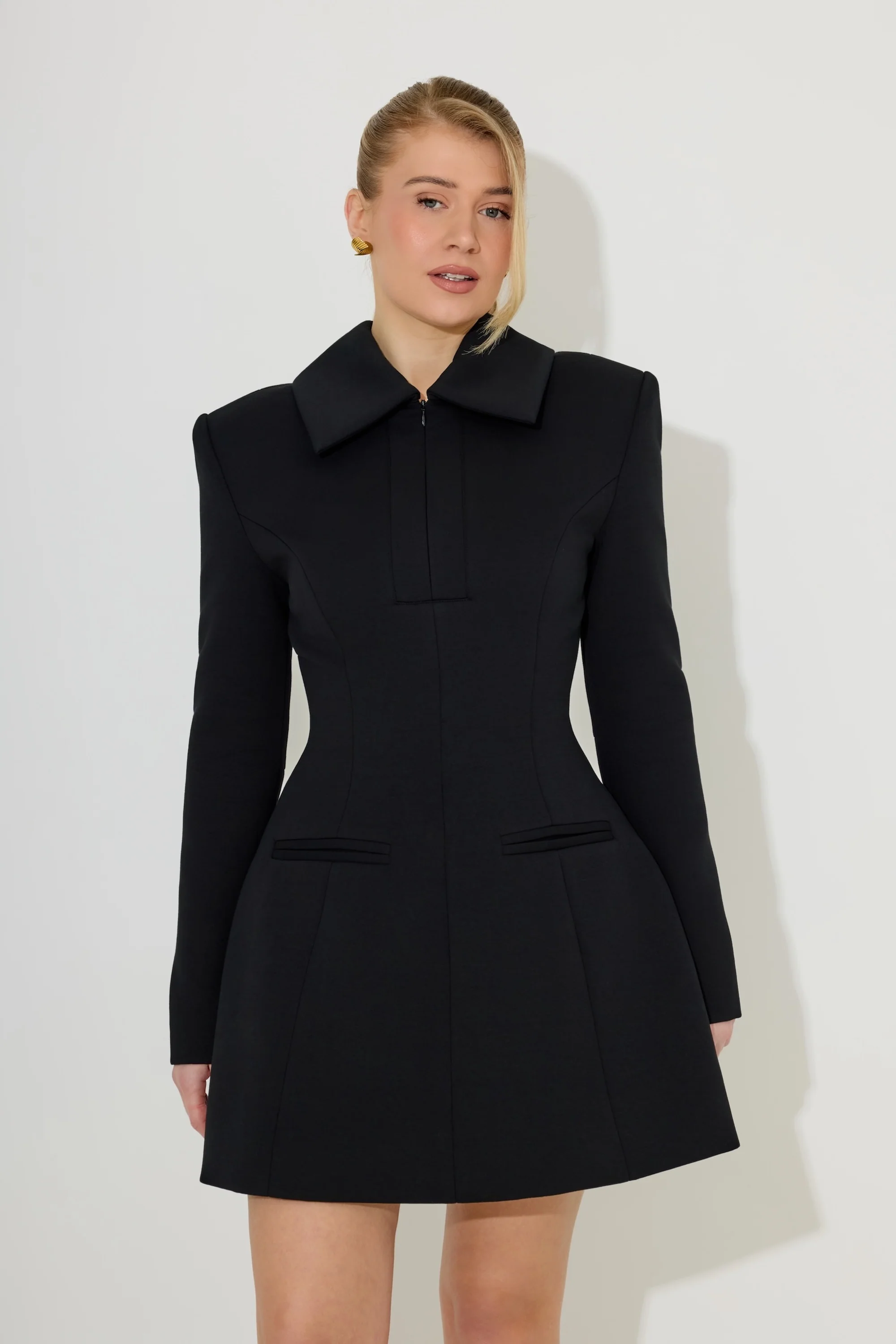 Zip Detail Mini Dress