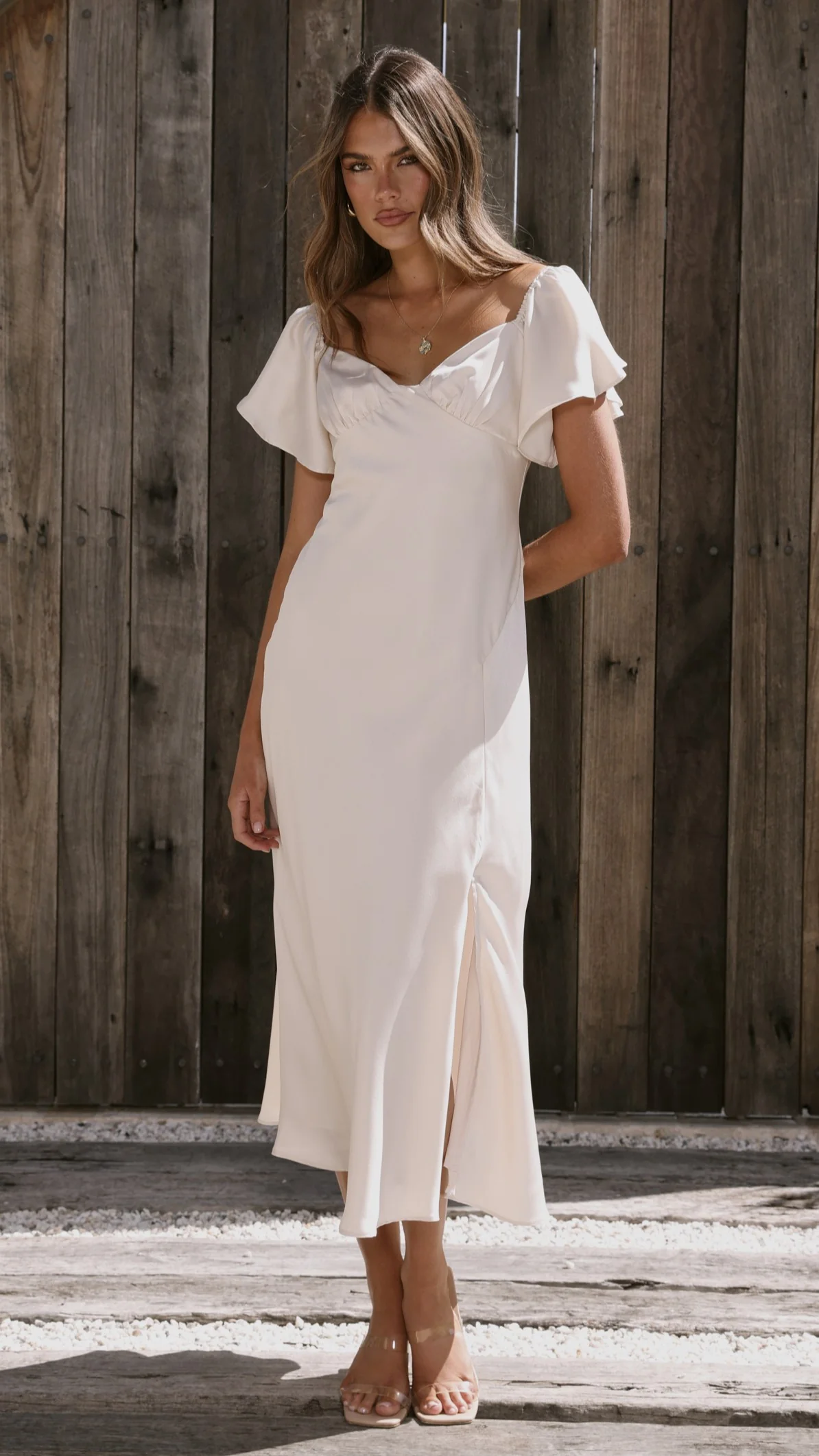 Louisa Midi Dress - Ivory