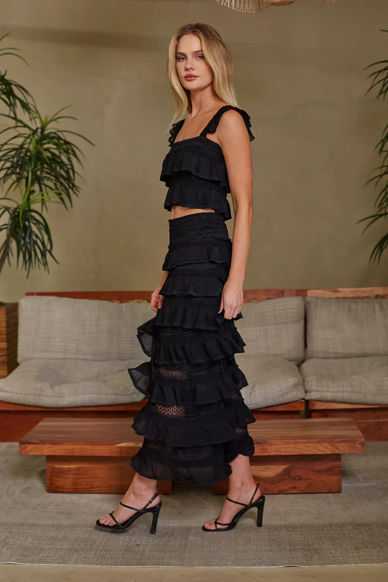 Colette Crochet Top and Maxi Skirt Set - luluinthesky