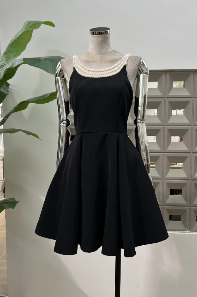 Esther Pearl Embelished Open Back Mini Dress