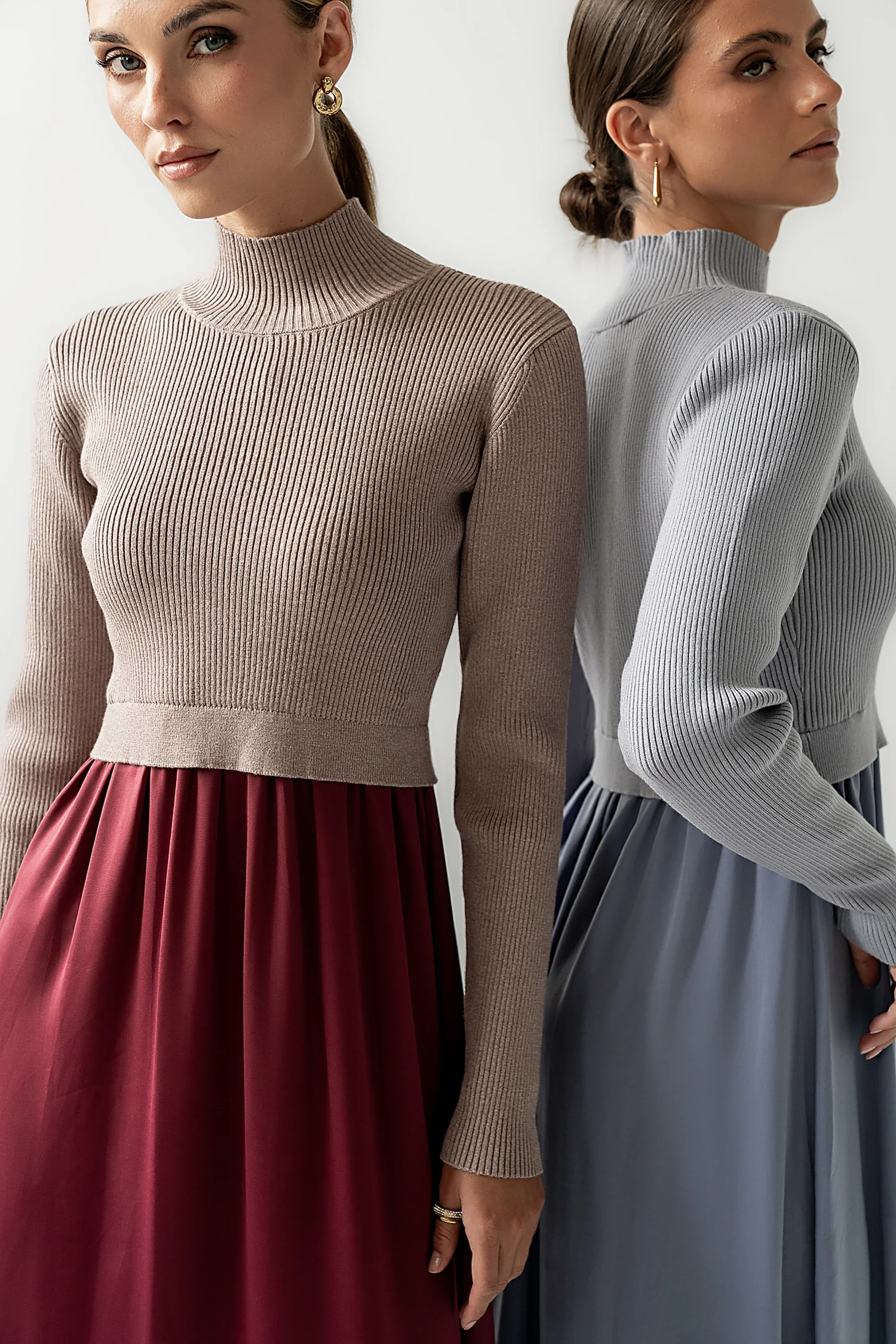 Zeda Midi Dress in Wine