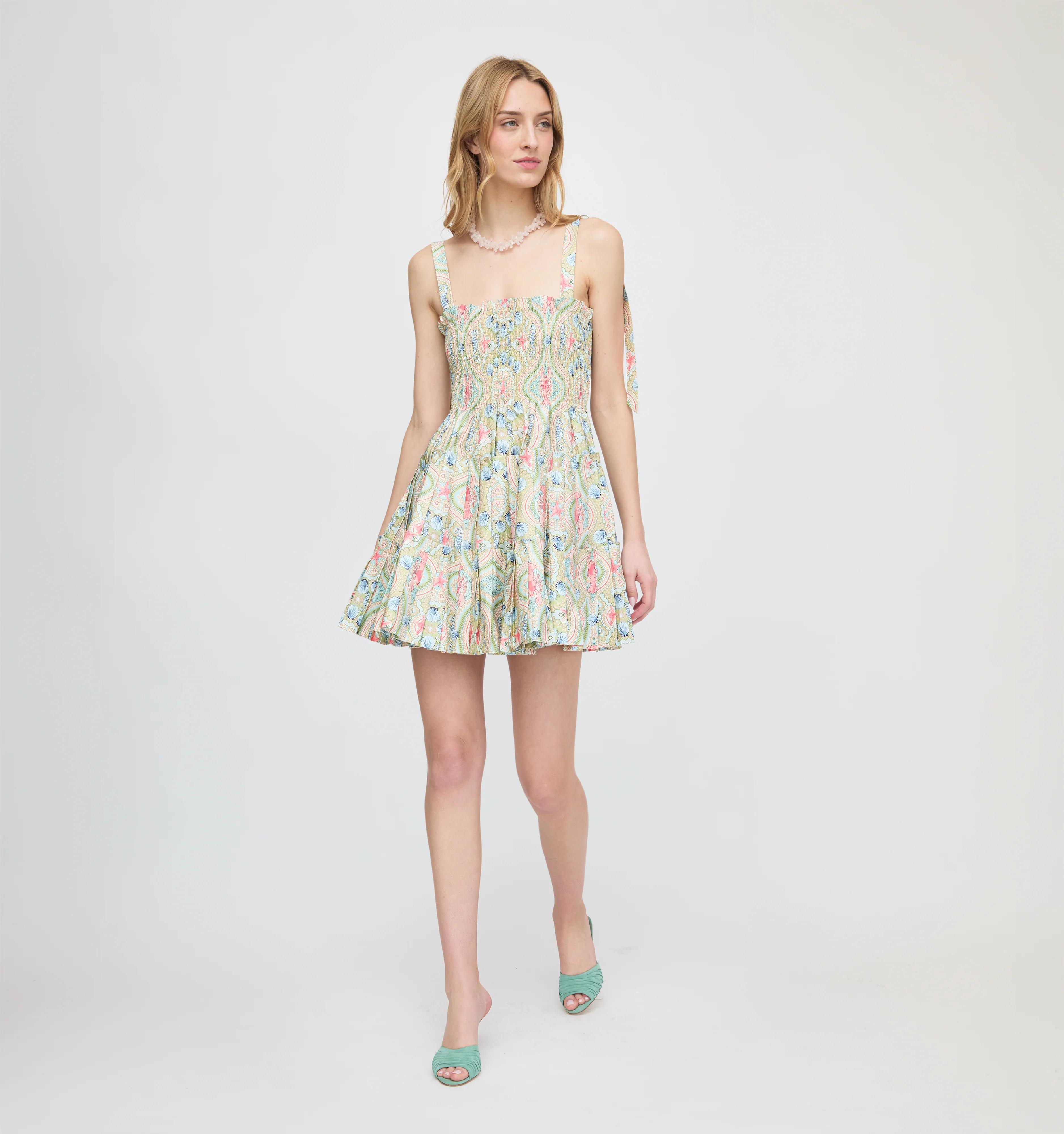 The Ribbon Charlotte Nap Dress - Sea Scroll