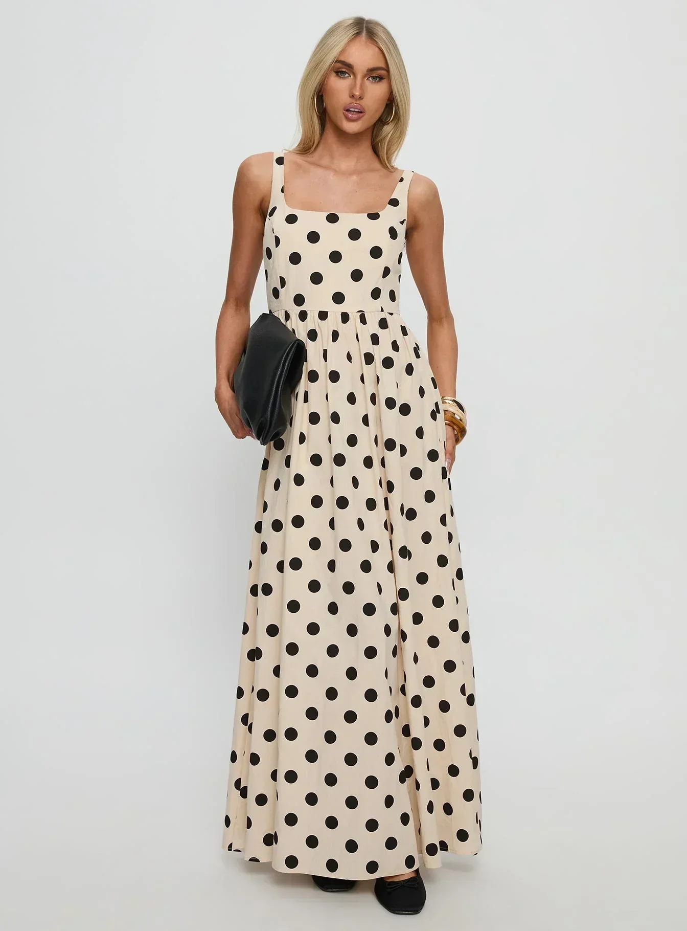 Cartmel Maxi Dress Cream / Polka Dot - luluinthesky