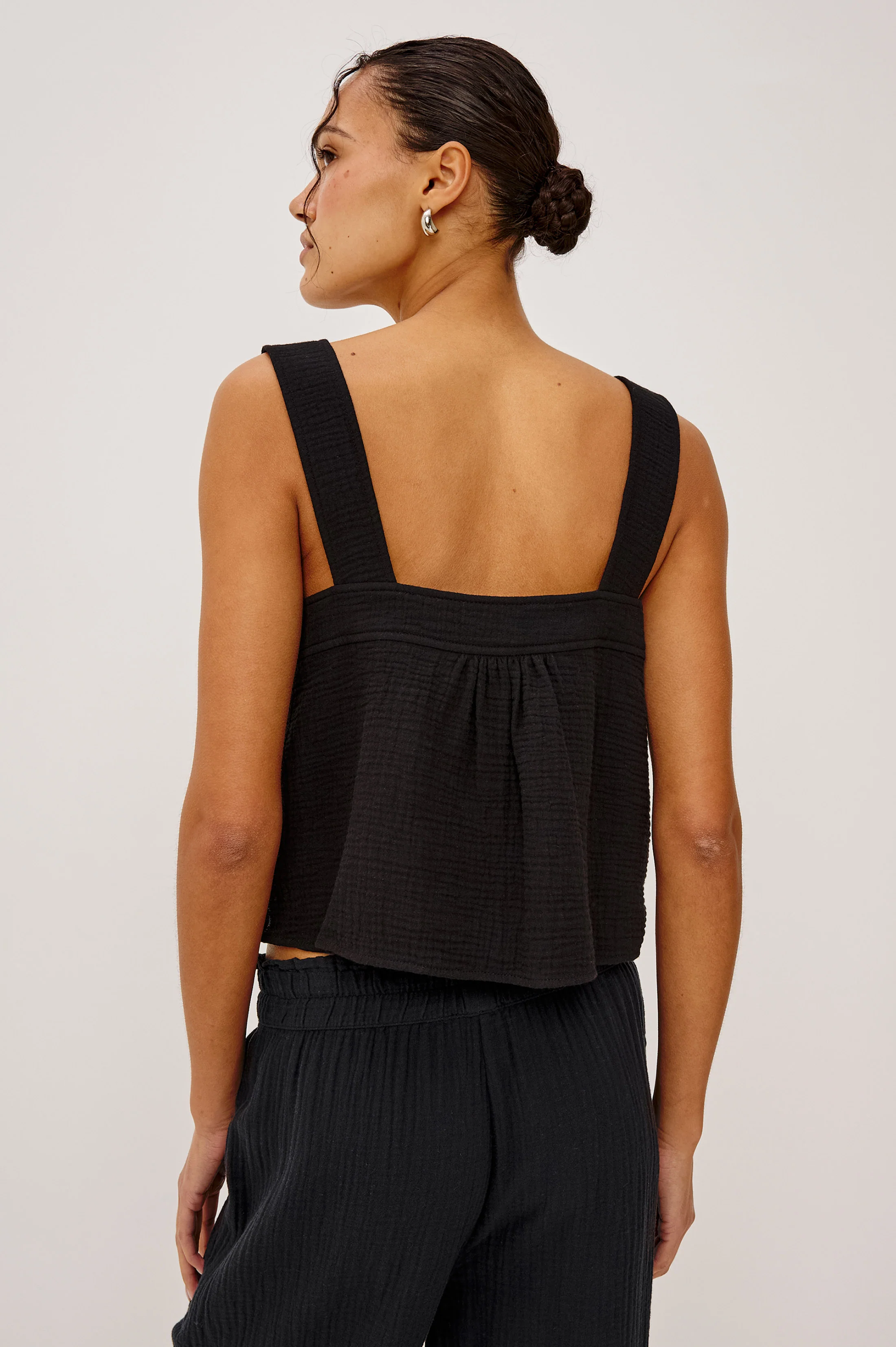 Enya Top - Black Gauze
