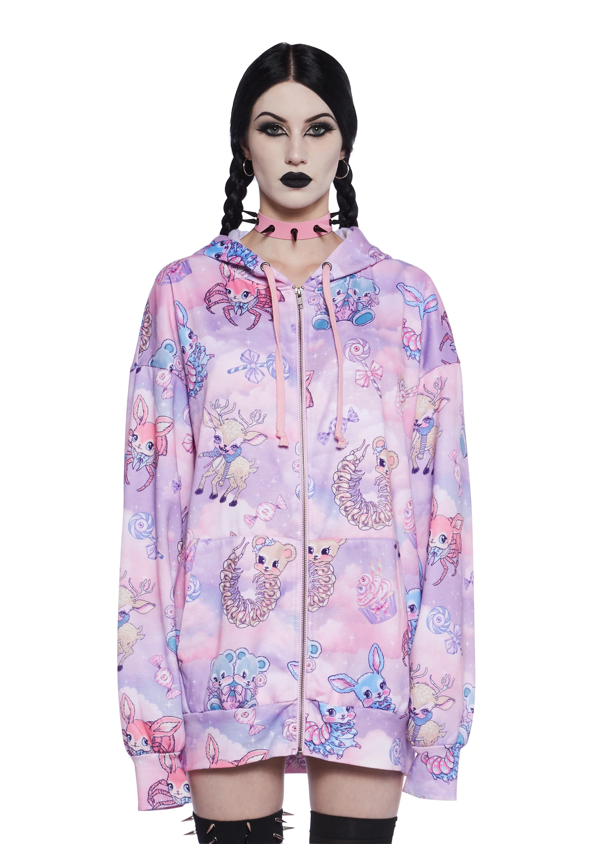 Demented Sweetness Zip-Up Hoodie