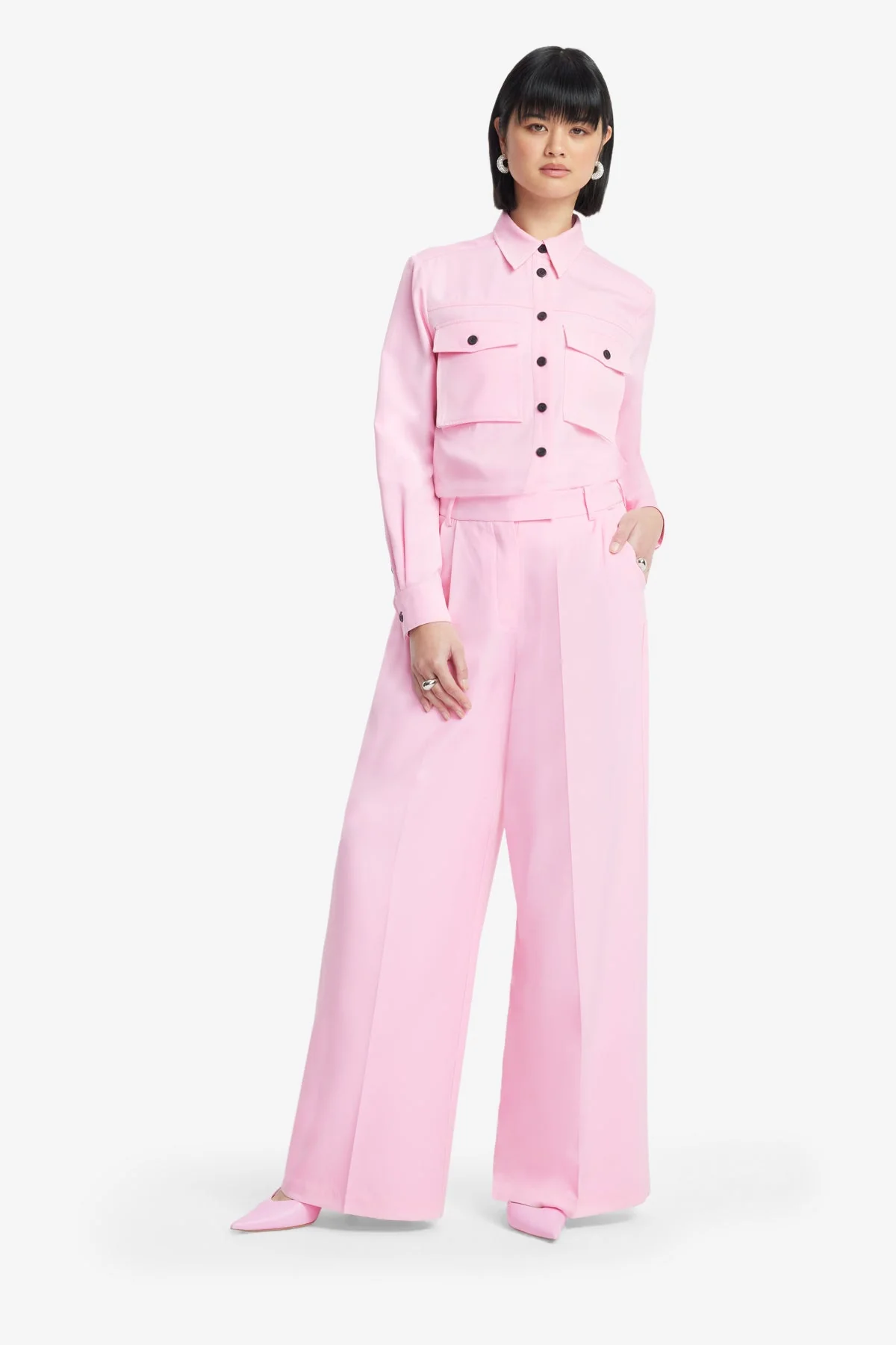 Mavis Pocket Shirt - Baby Pink