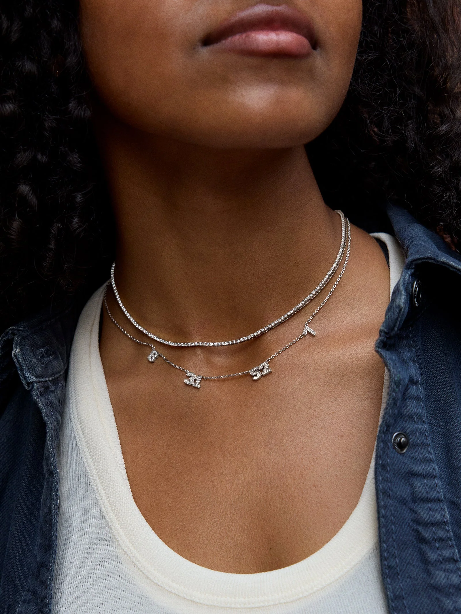 Varsity Number Custom Necklace - One Silver Station