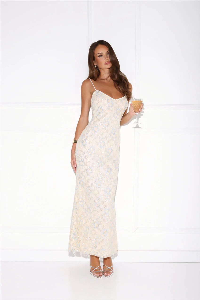 She's Always Right Lace Maxi Dress Yellow - luluinthesky
