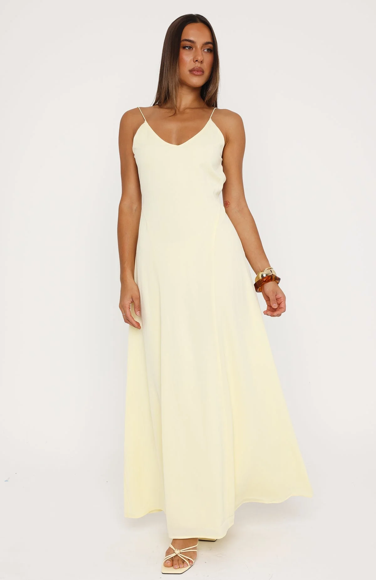 So Lovely Maxi Dress Lemon
