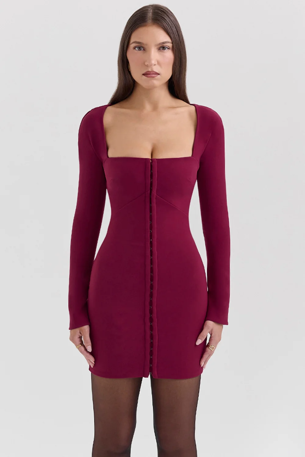 Berry Bodycon Mini Dress