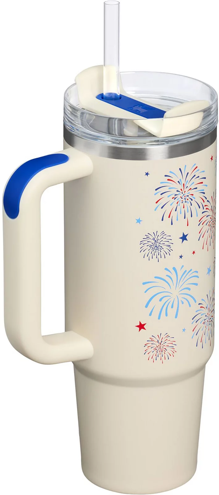 Stanley 30 oz. Quencher H2.0 FlowState Tumbler - Cream Royal Fireworks
