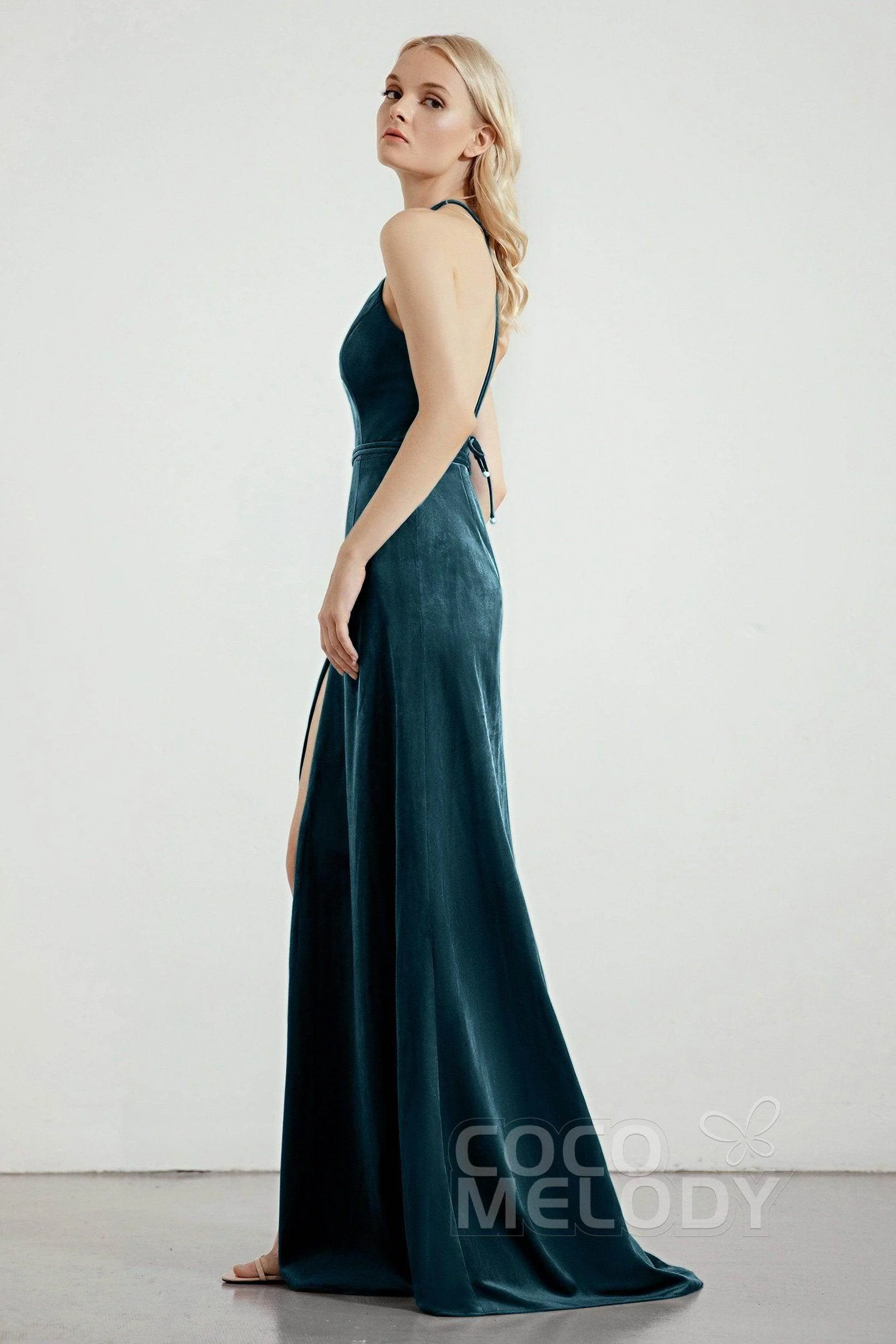Sheath-Column Sweep-Brush Train Bridesmaid Dress Formal Dresses CB0273