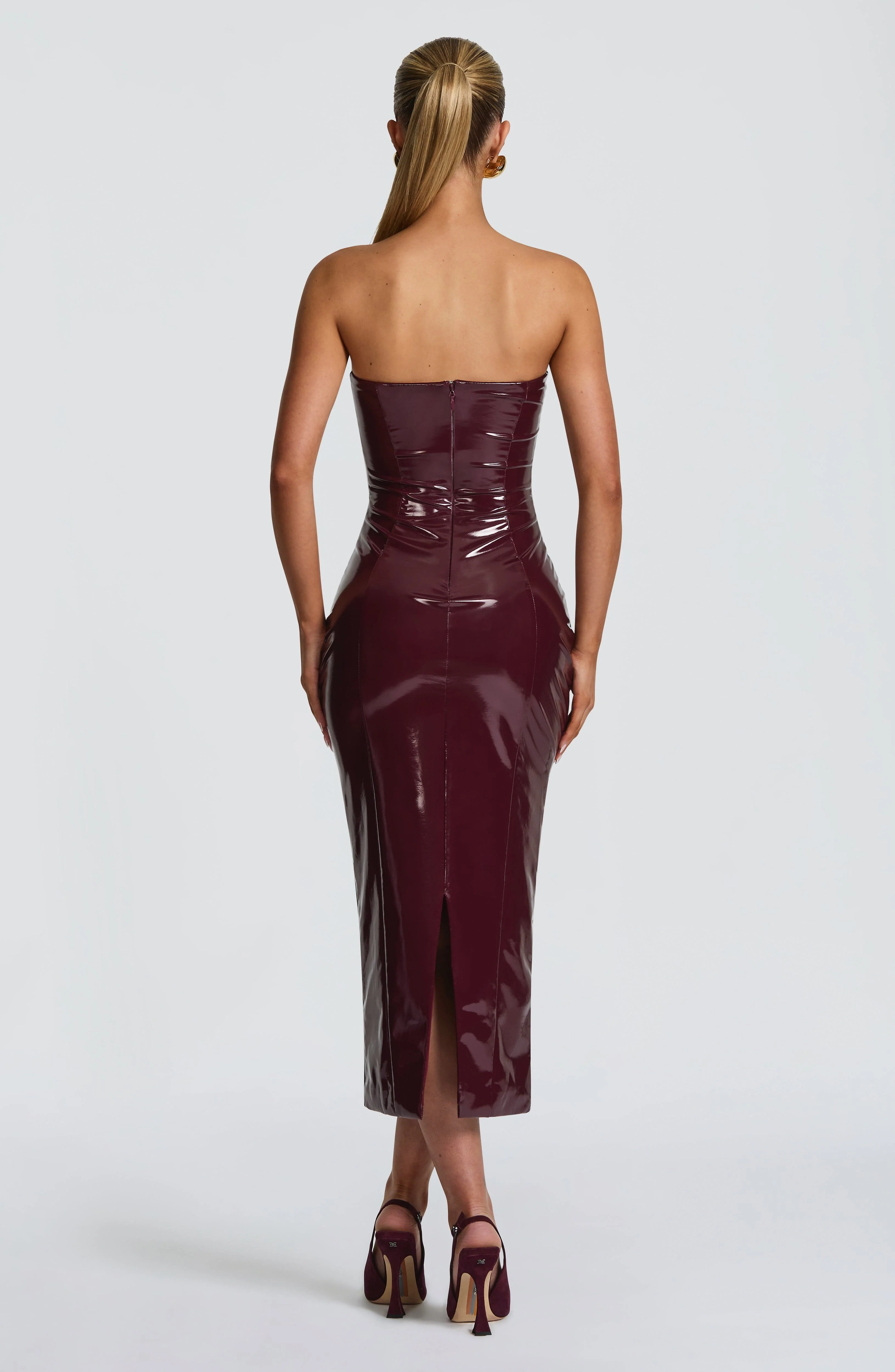 Amala Midi Dress - Cherry Lacquer