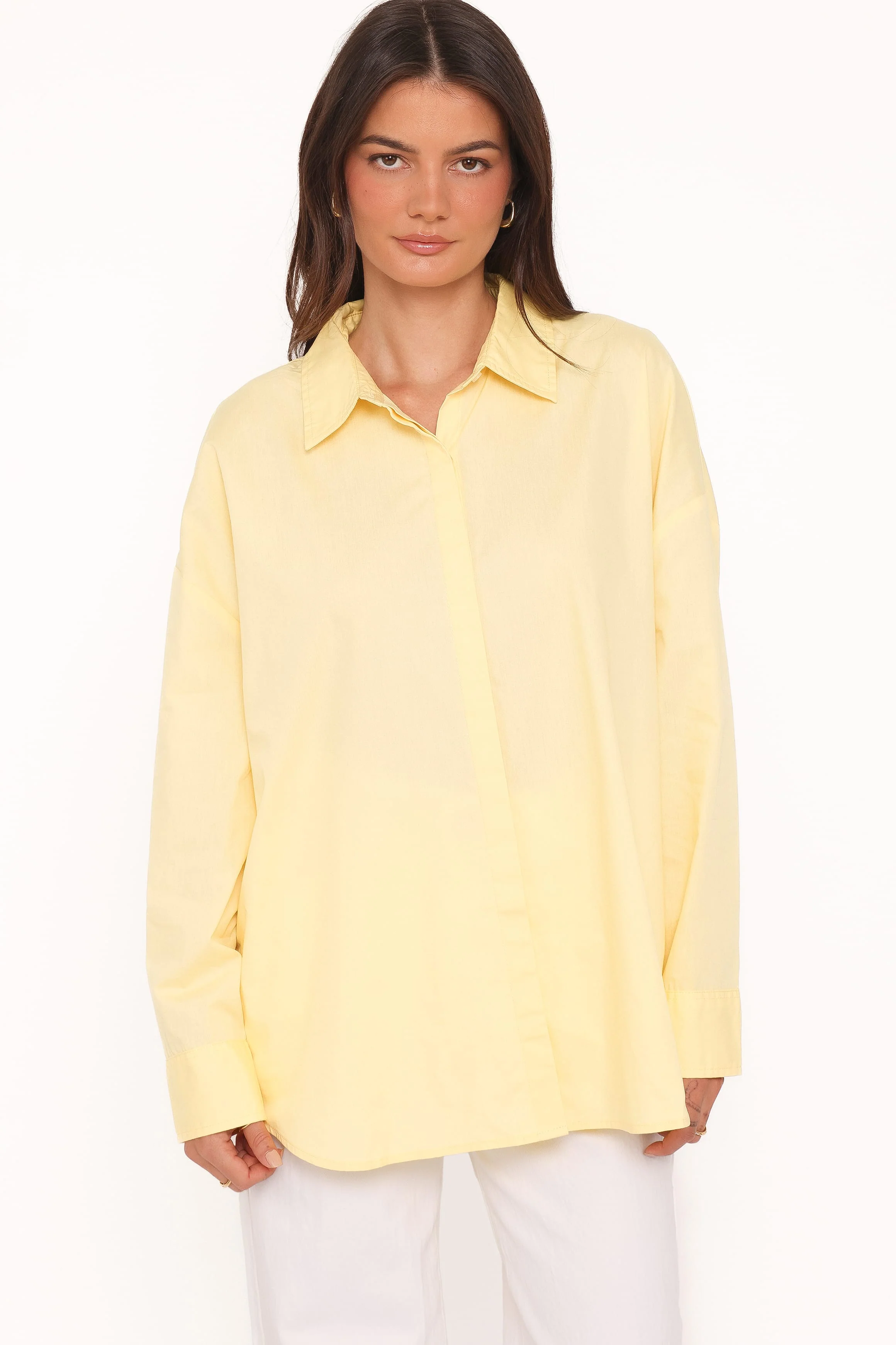 Inez Scallop Shirt - Yellow