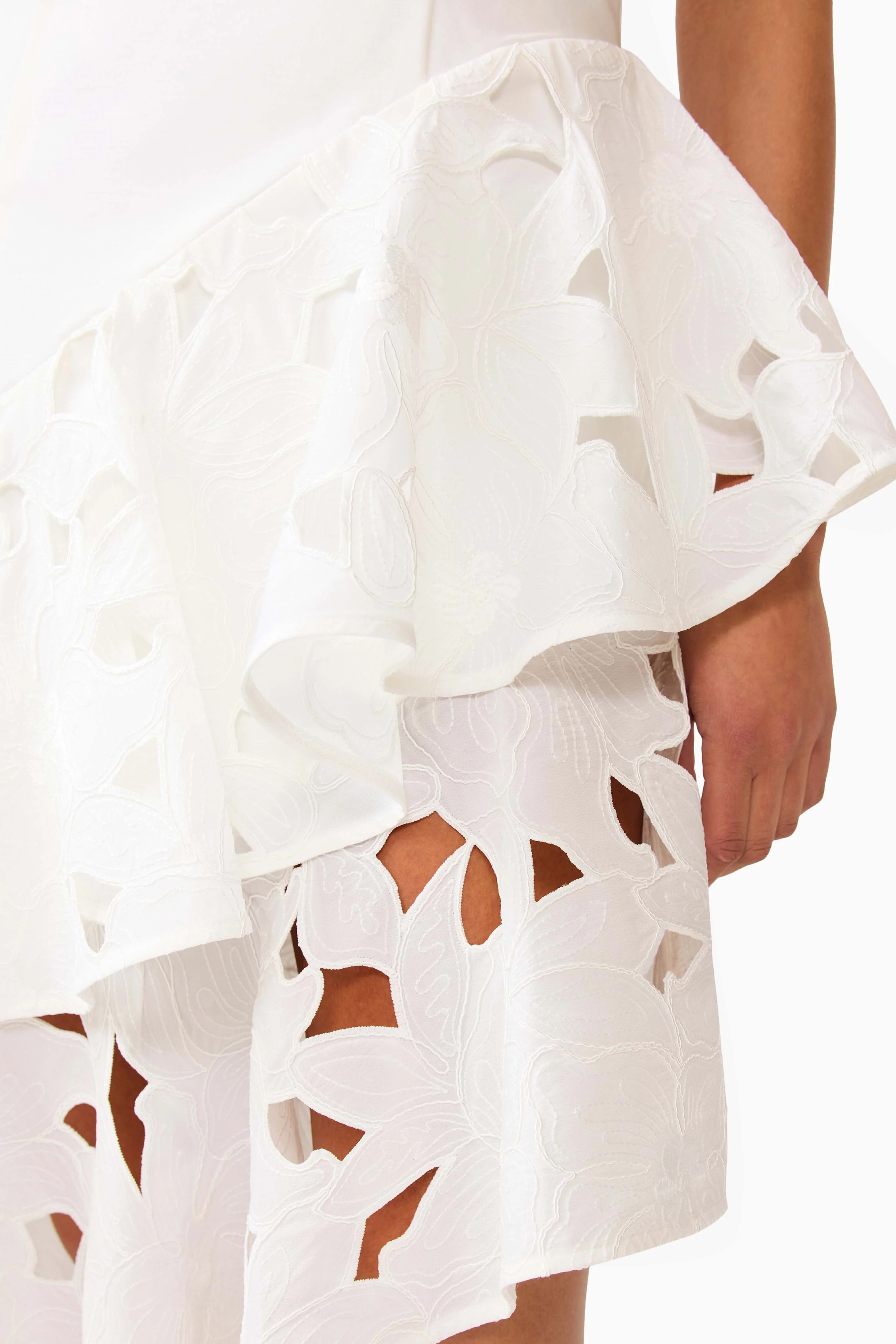 Elizabeth Asymmetrical Gown in White