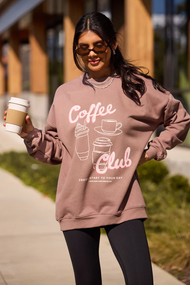 Coffee Club Mocha Graphic Sweatshirt