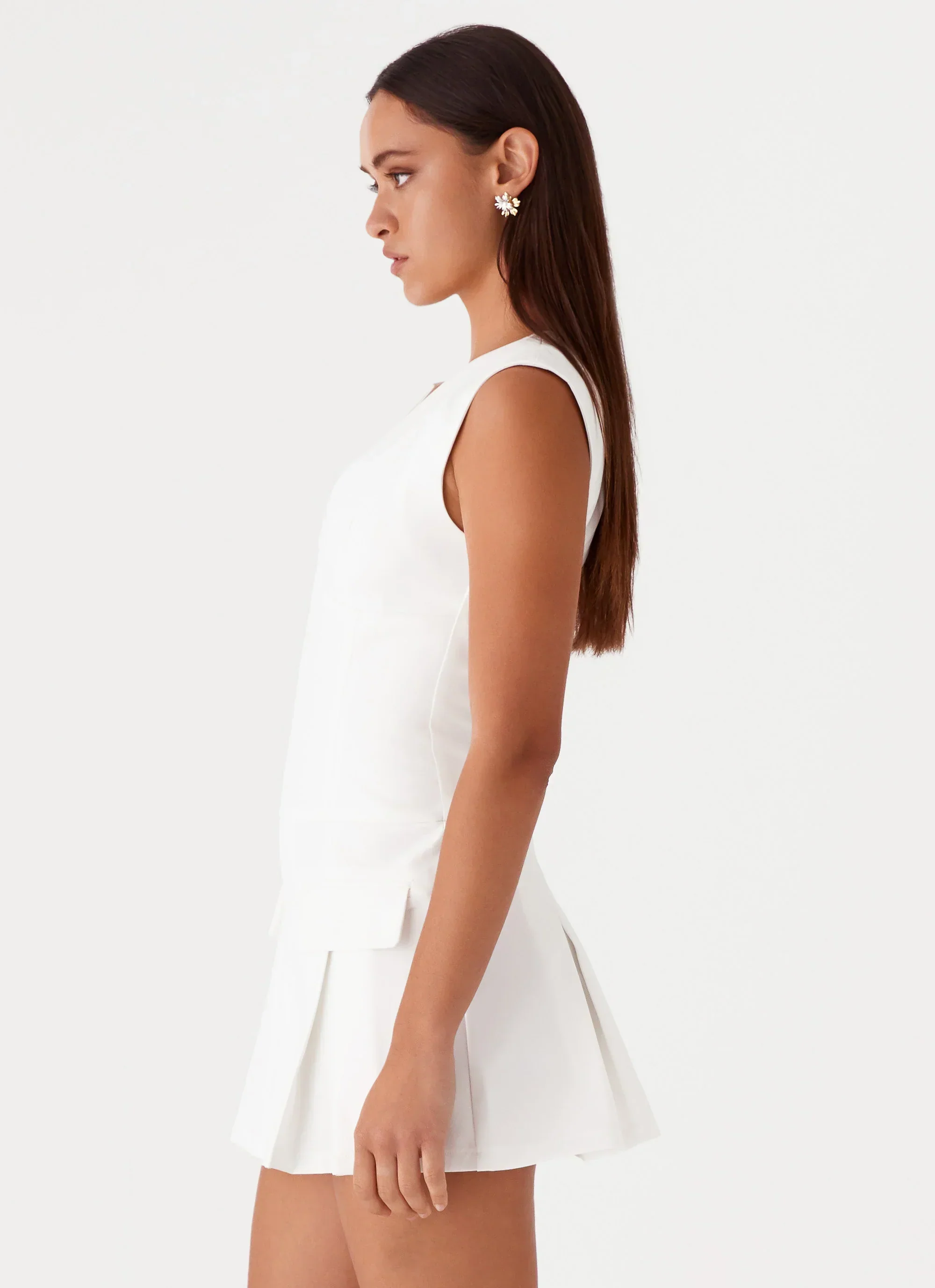 Cassia Mini Dress - White - luluinthesky