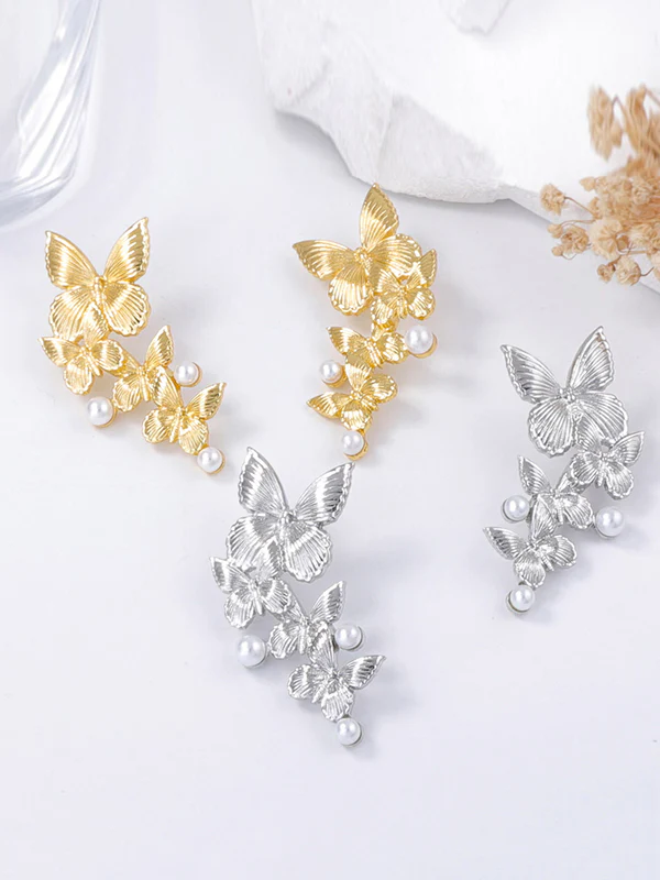 Butterfly Shape Shiny Earrings Accessories