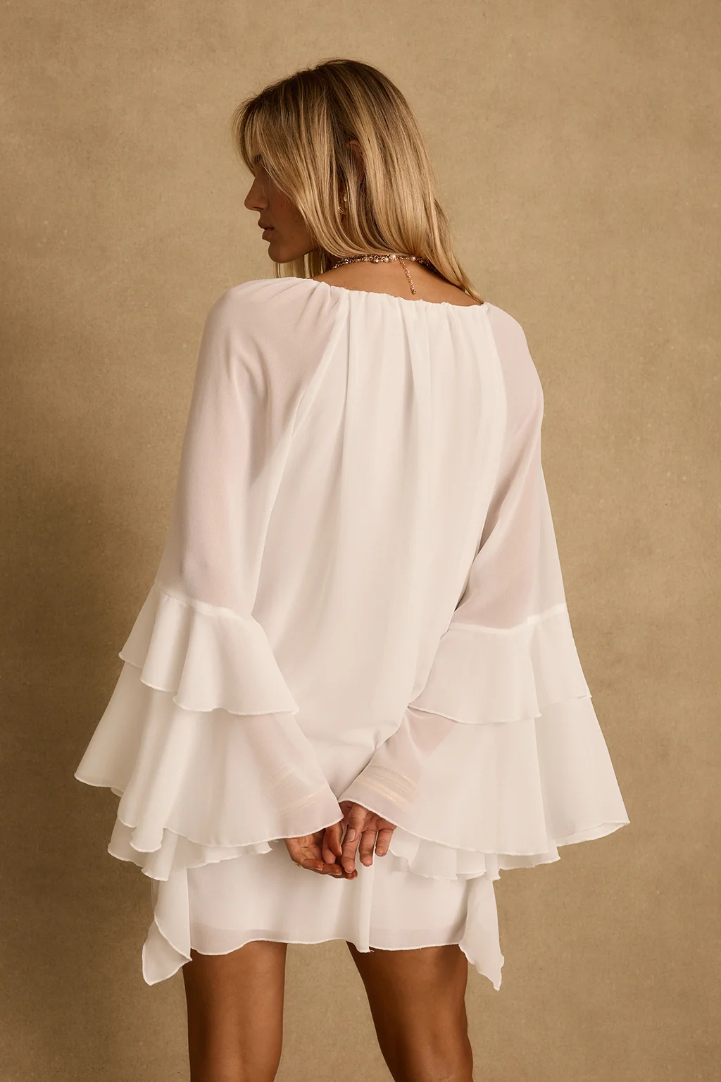 Alice White Chiffon Mini Dress