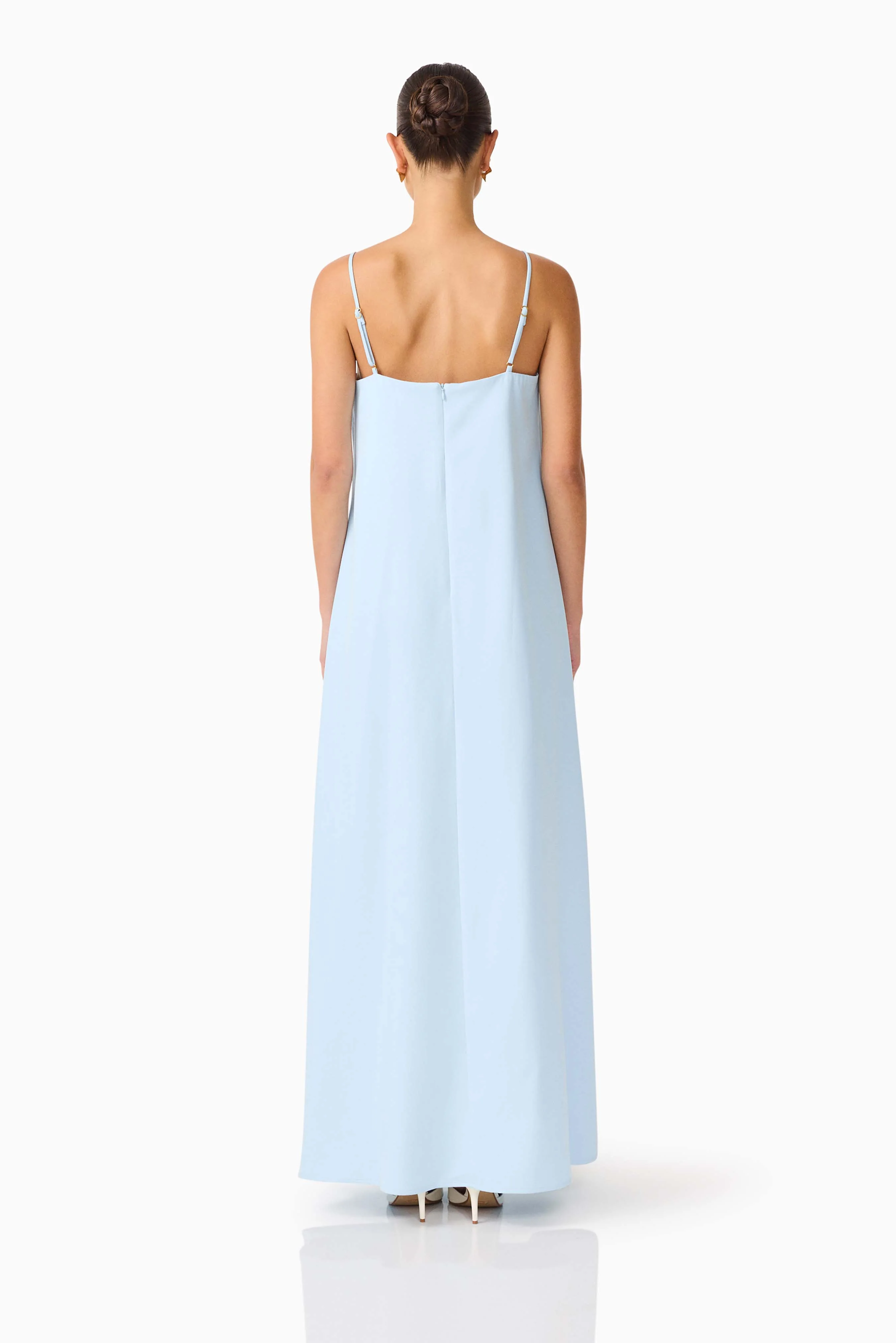 Buttercup Embroidered Maxi Dress In Blue