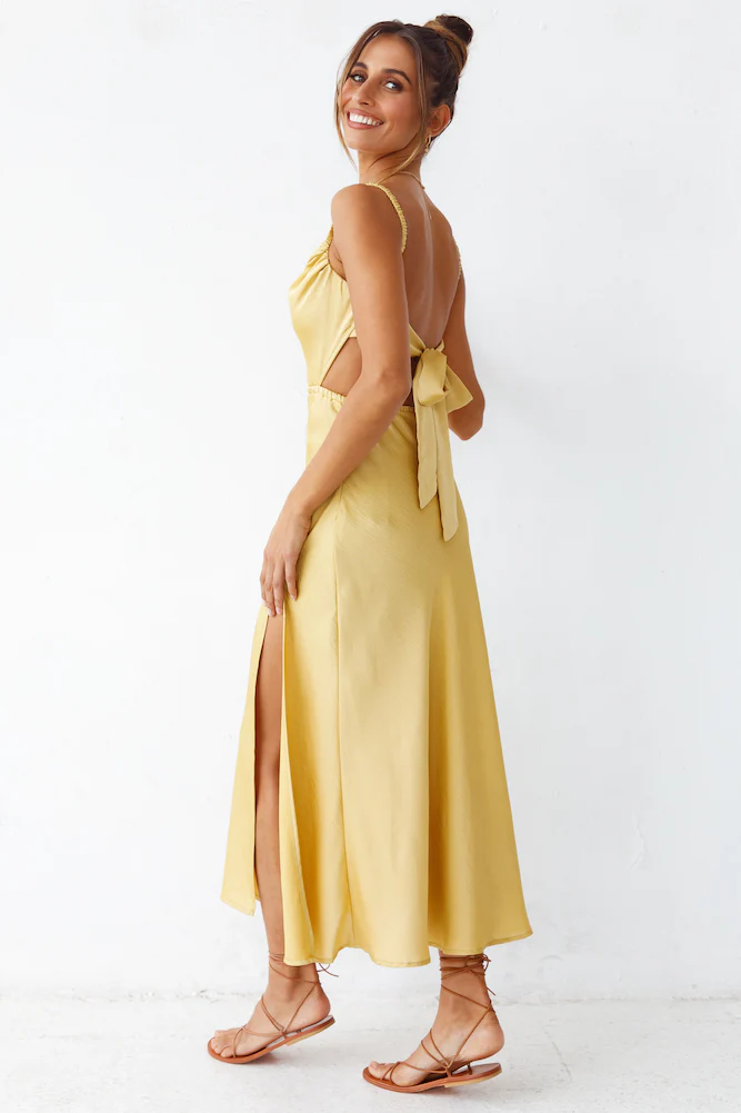Burning Stars Maxi Dress Yellow